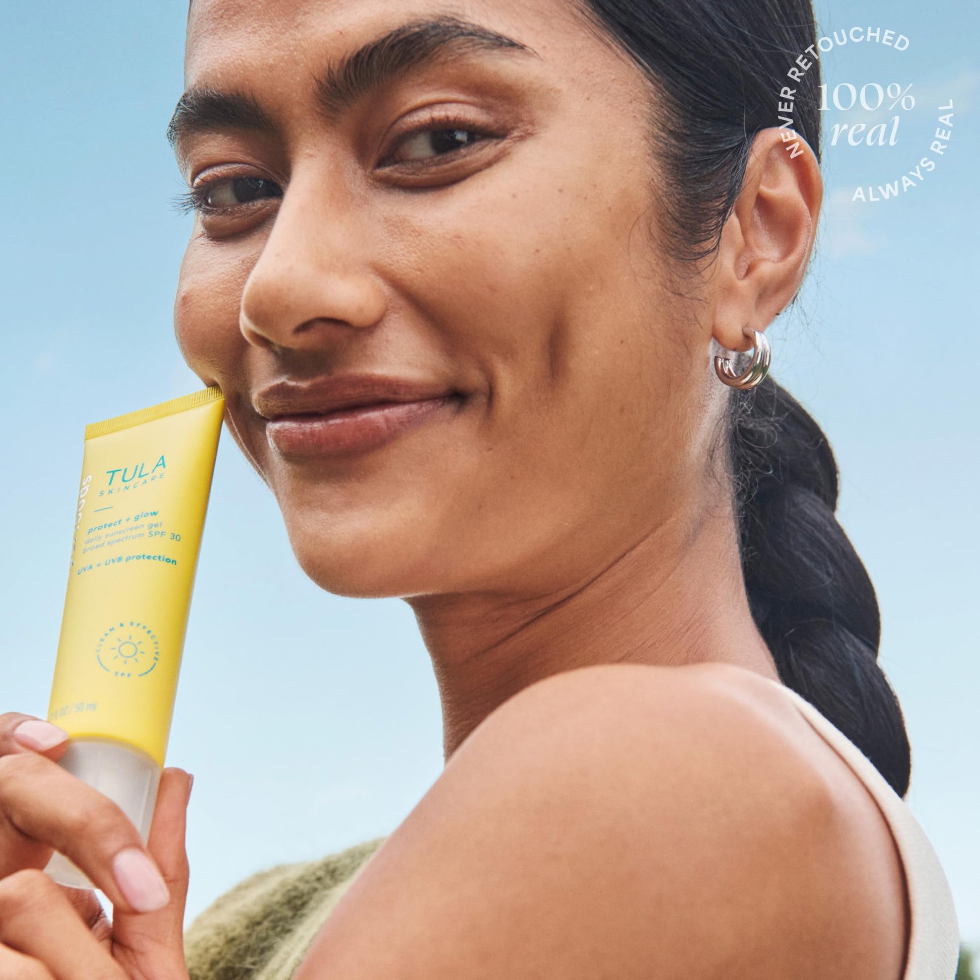 TULA Skin Care Protect + Glow Daily Sunscreen - Gel, Broad Spectrum SPF 30, Skincare-First, Non-Greasy, Non-Comedogenic and Reef-Safe with Pollution and Blue Light Protection, Regular, 1.7 fl oz. TULAAu supplements
