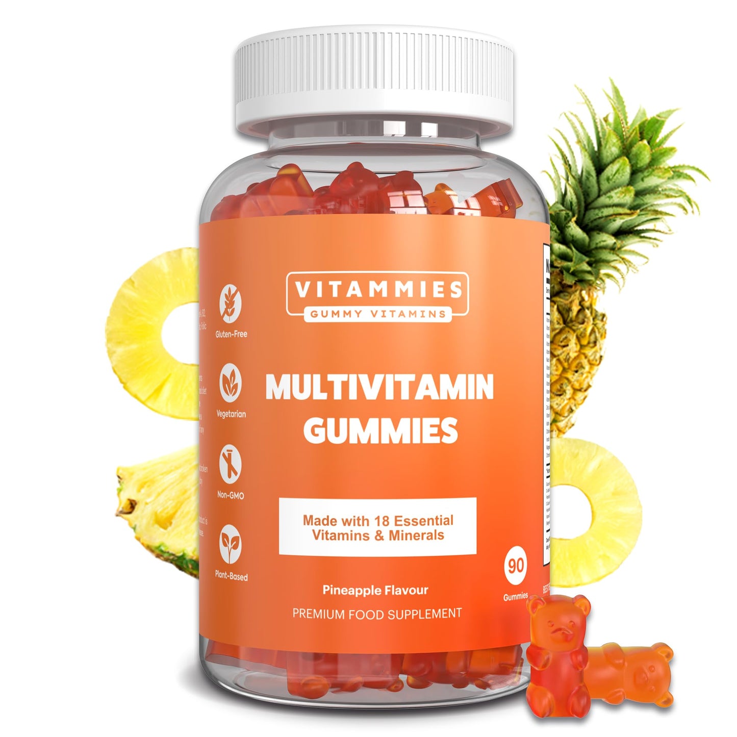 Multivitamin Gummies for Women & Men - 3 Months Supply - 18 Multivitamins & Minerals VitammiesUS supplements