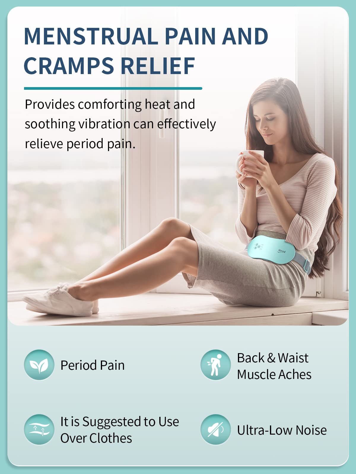 Slimpal Period Heating Pad for Cramps, FSA HSA Eligible Approved, Portable Heat Pad SlimpalUS supplements