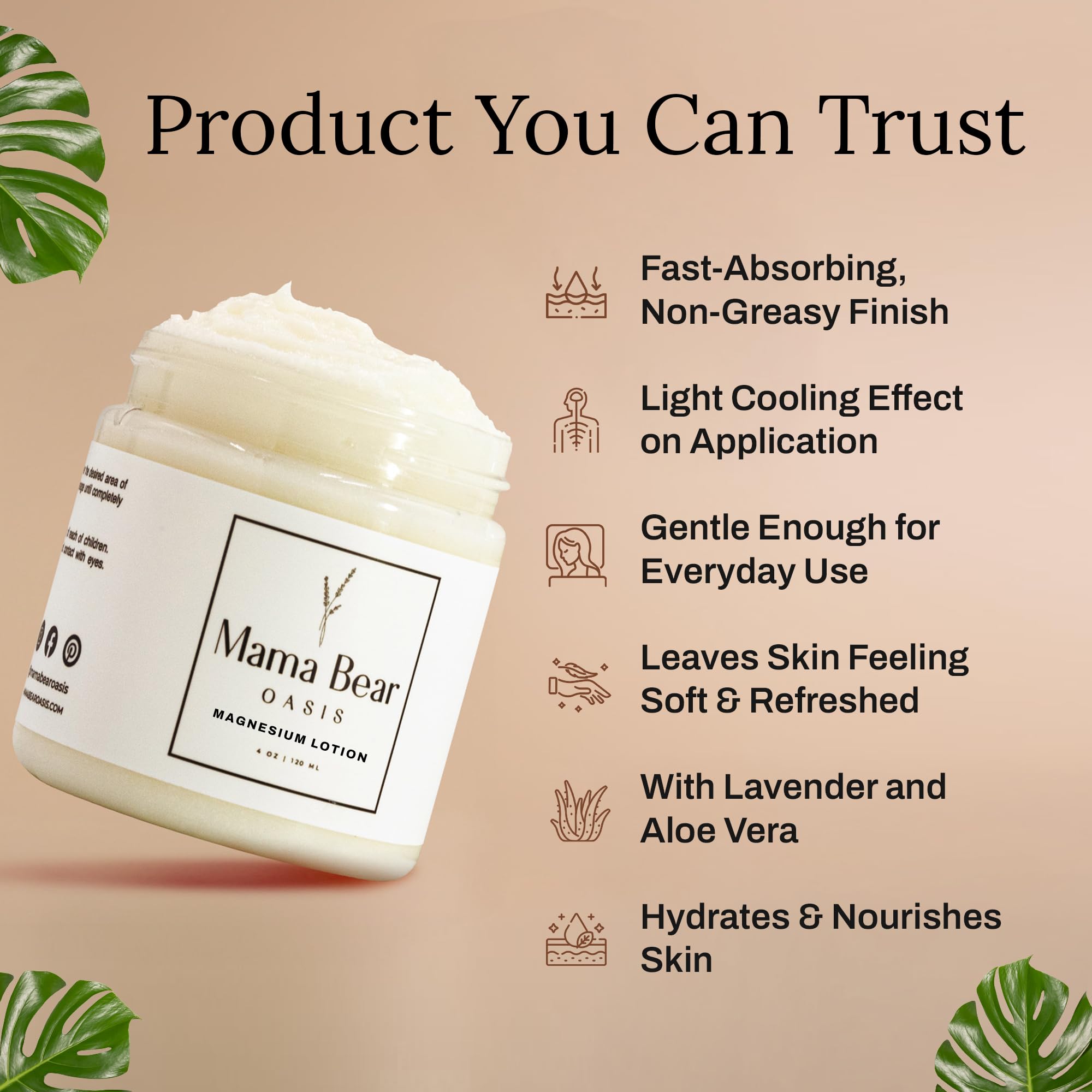 Mama Bear Oasis Lotion - Magnesium Cream - Lavender Magnesium Lotion for Foot, Hands, Legs, Toes Includes Arnica, Vitamin B6, Aloe Vera, MSM (Pack of 2) Mama Bear OasisAu supplements
