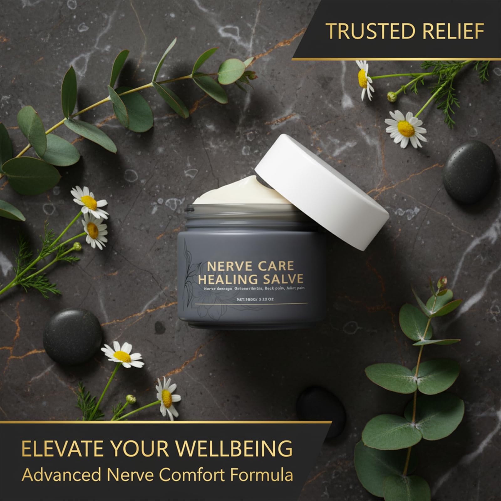 Nerve Care Healing Salve, Professional Neuro-Relief Cream - Use on Feet, Hands, Legs, and Joints to Calm Uncomfortable Sensations, 3.53 oz TACOHOAu supplements