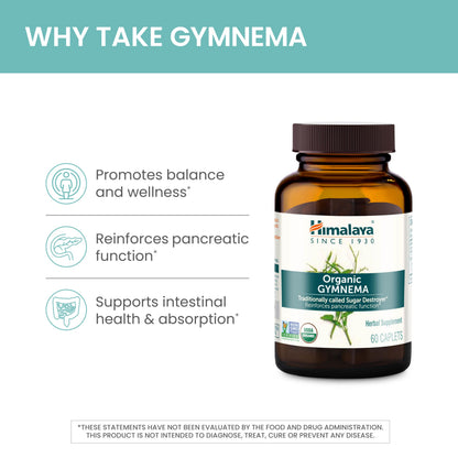 Himalaya Organic Gymnema Herbal Supplement for Weight Management, USDA Certified HimalayaUS supplements