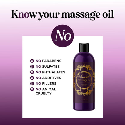 Aromatherapy Sensual Massage Oil for Couples - Relaxing Full Body Massage Oil for Date Maple HolisticsUS supplements