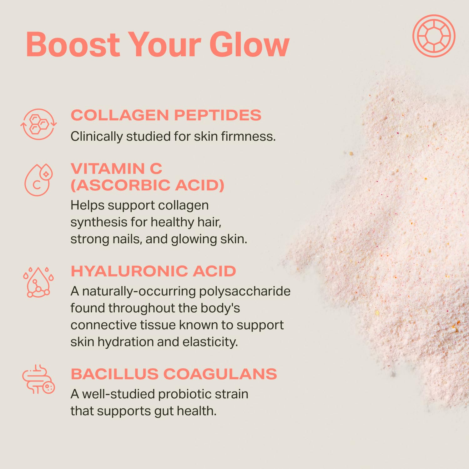 Proper, The Corals Daily Glow Beauty Blend - Nutrient Dense Superfood Powder with Collagen Peptides, Hyaluronic Acid Powder, Vitamin C, and MSM. Hair, Skin, Nail Vitamin Supplement for Women & Men ProperAu supplements