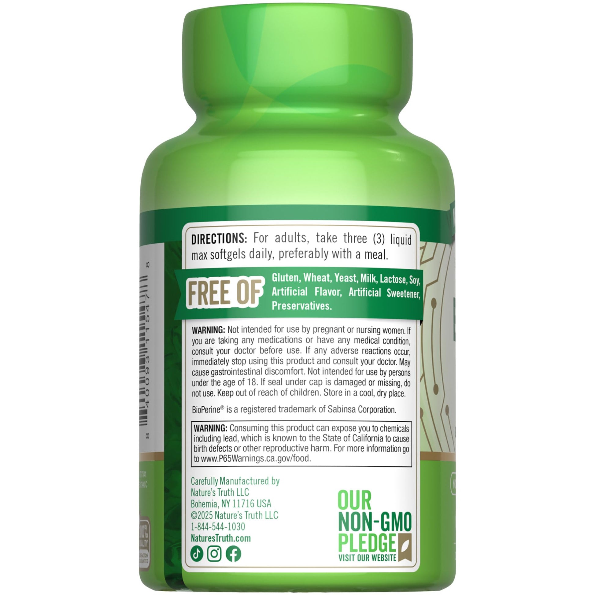 Nature's Truth Brain Up Softgels | 60 Count | with L-Theanine, Bacopa, B-12 & MCT | Non-GMO and Gluten Free Supplement Nature's TruthAu supplements