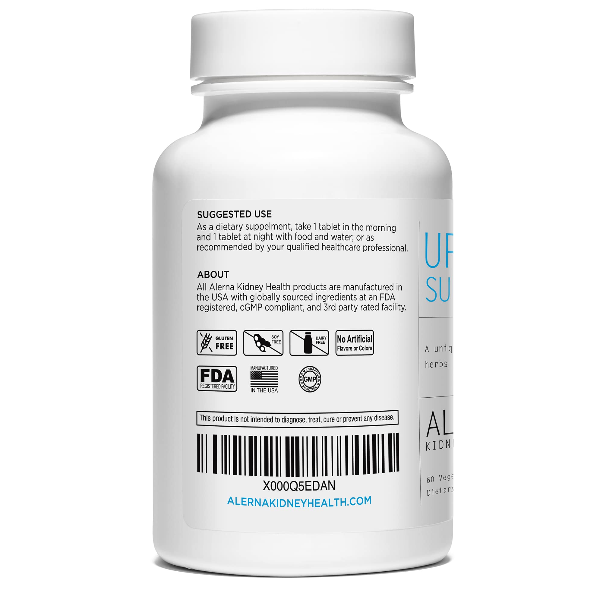 Alerna Kidney Health Uric Acid Support Supplement – Tart Cherry, Celery Seed, Turmeric, Quercetin – 60 Vegetarian Tablets (Pack of 3) Alerna Kidney HealthAu supplements
