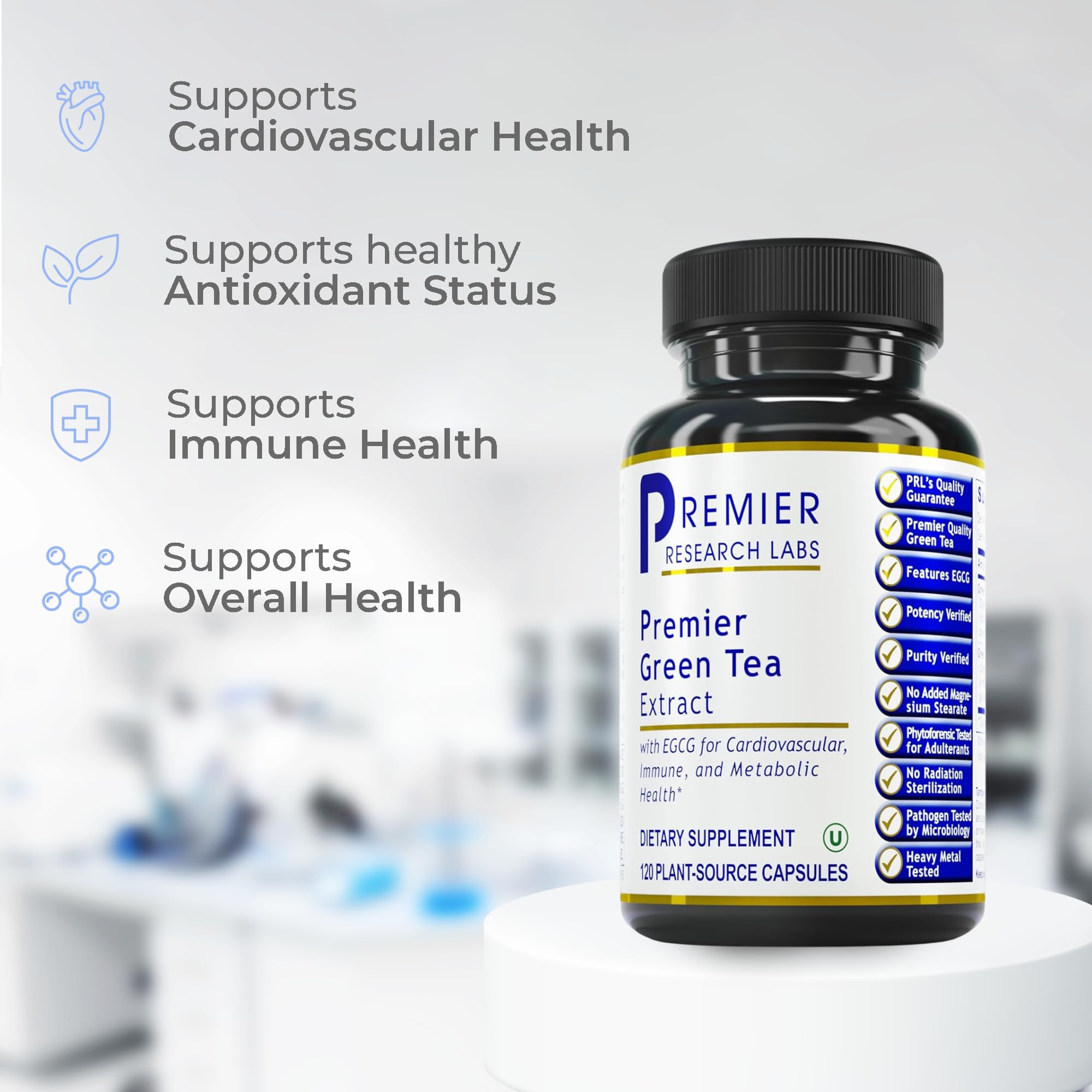 Premier Research Labs Premier Green Tea Extract - Green Tea Capsules, Green Tea Extract Pills, Green Tea Supplement with ECGC, Camellia Sinensis, Pure, Vegan Friendly - 120 Vegetarian Capsules Premier Research LabsAu supplements