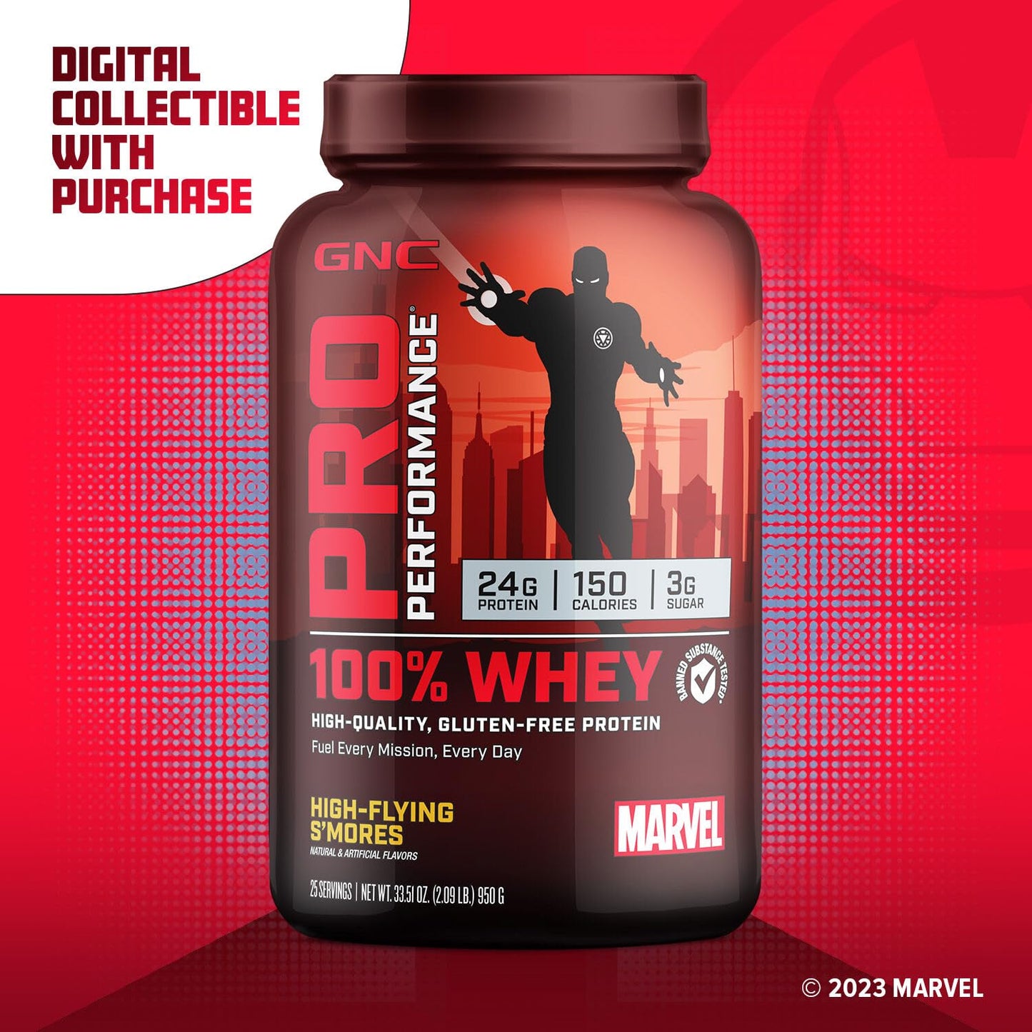 GNC Pro Performance 100% Whey - Marvel: High-Flying S'Mores - 25 Servings GNCUS supplements