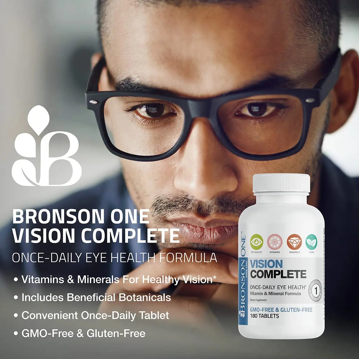 Bronson ONE Daily Vision Complete Eye Health Support Multivitamin Multimineral Supplement Formula, 180 Tablets BronsonAu supplements