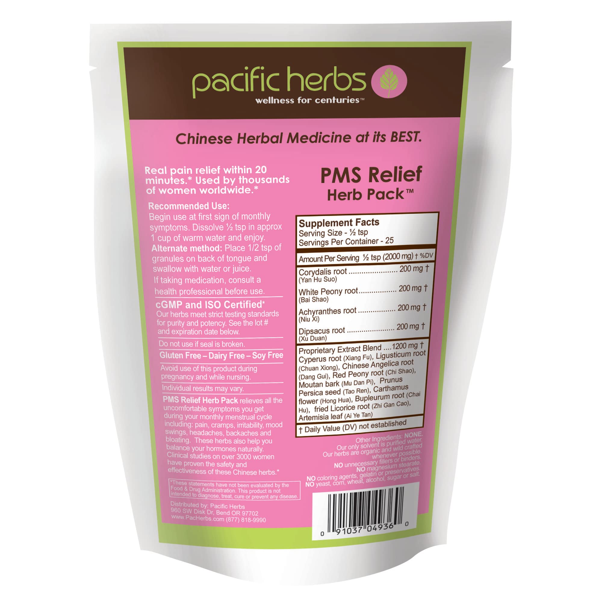 Pacific Herbs Natural PMS Relief Herb Extract Pacific HerbsAu supplements