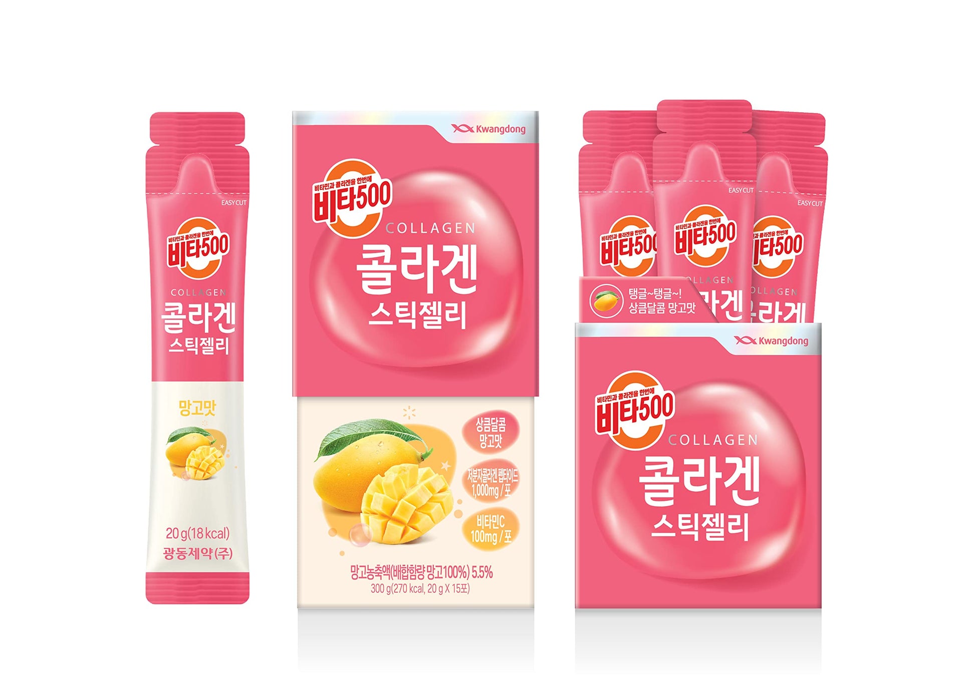 KWANGDONG Vita500 Mango Collagen Peptides Stick Jelly, with Vitamin C, to Support Skin KWANGDONGAu supplements