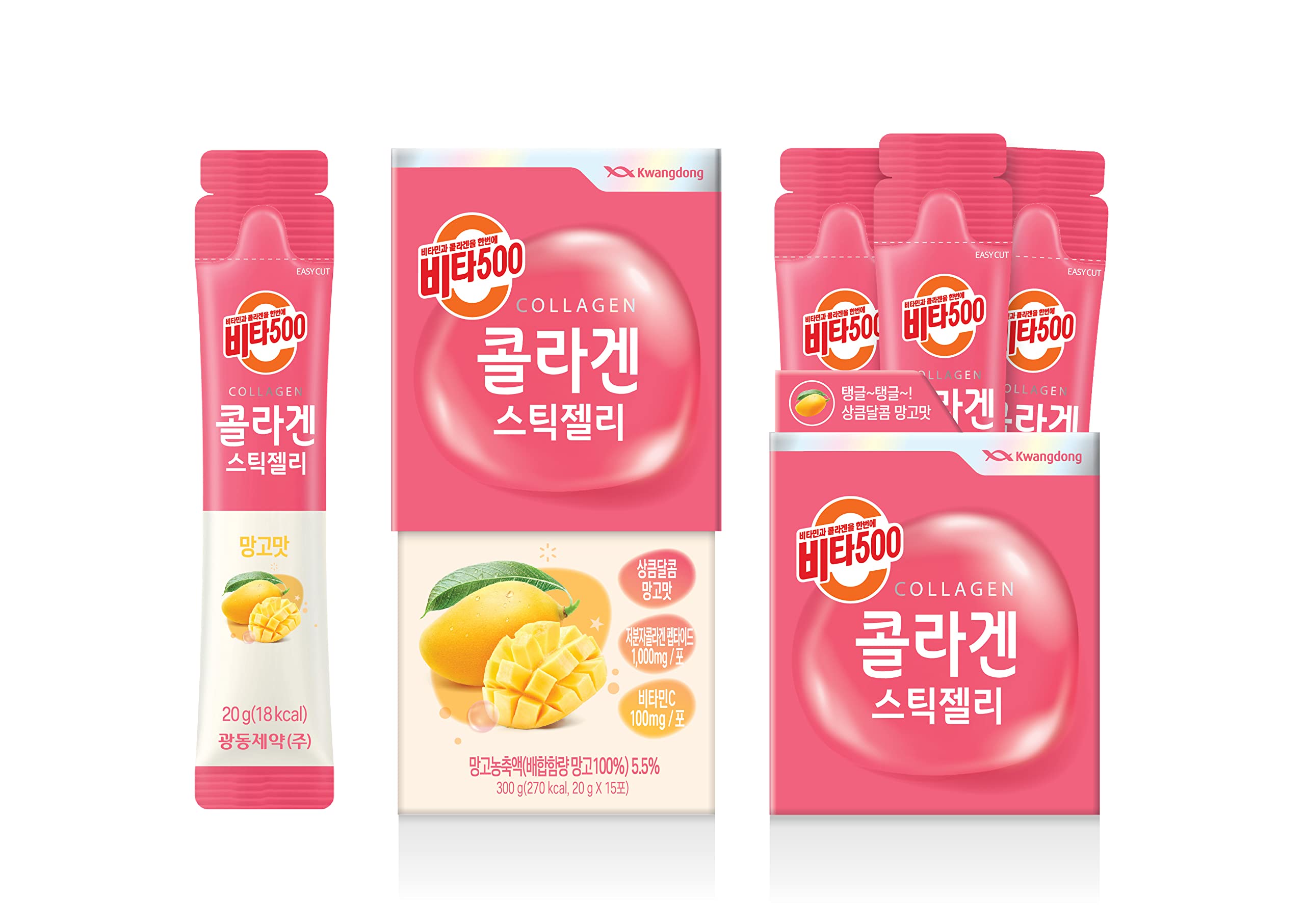 KWANGDONG Vita500 Mango Collagen Peptides Stick Jelly, with Vitamin C, to Support Skin KWANGDONGAu supplements