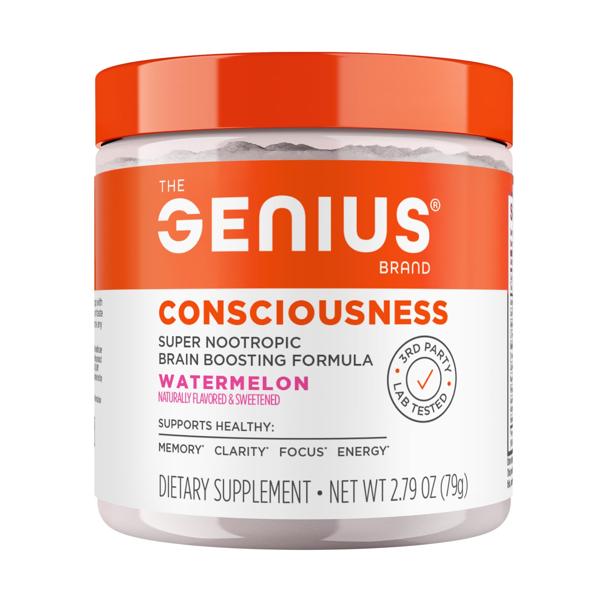 Genius Consciousness - Premium Nootropic Powder for Focus, Memory & Mental Clarity - AlphaSize, NeuroFactor, Lion’s Mane & Dynamine - Natural Brain Booster for Studying, Work & Creativity – Watermelon The Genius BrandUS supplements