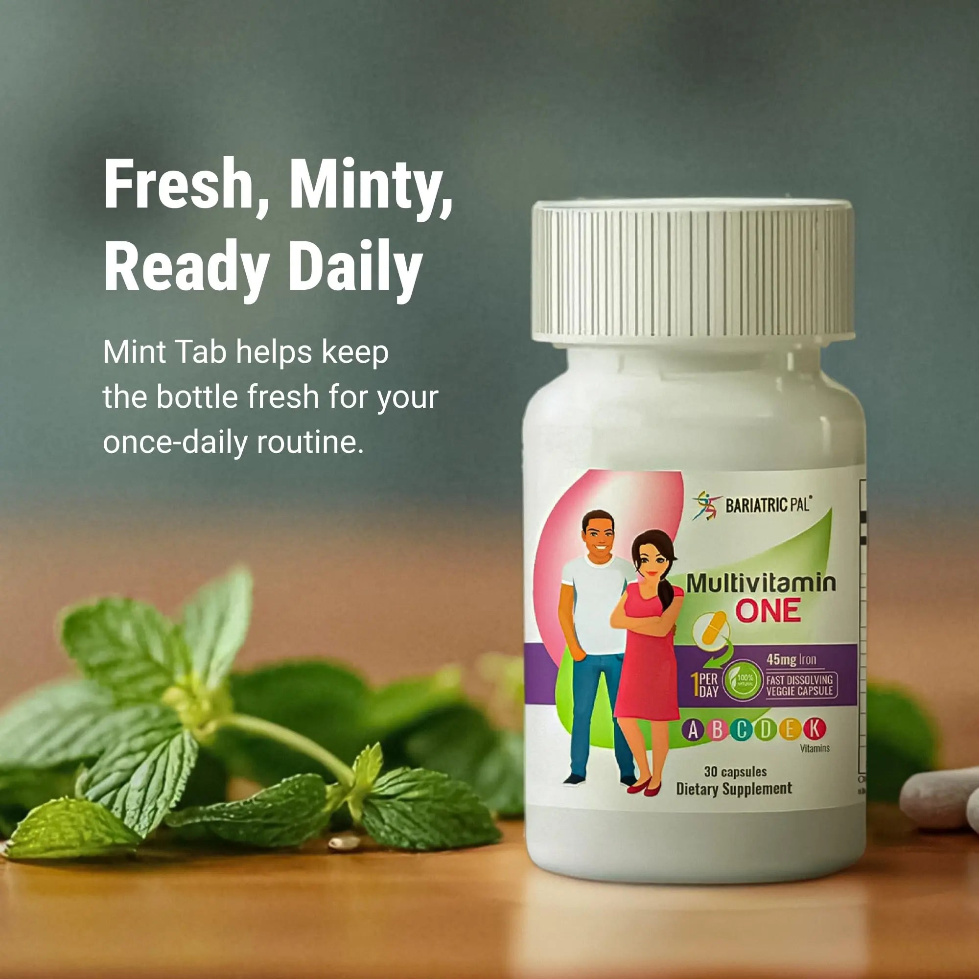 BariatricPal Multivitamin ONE 1 per Day! Bariatric Multivitamin Capsule Iron Free | Easy to Swallow Capsule | BariatricPalAu supplements
