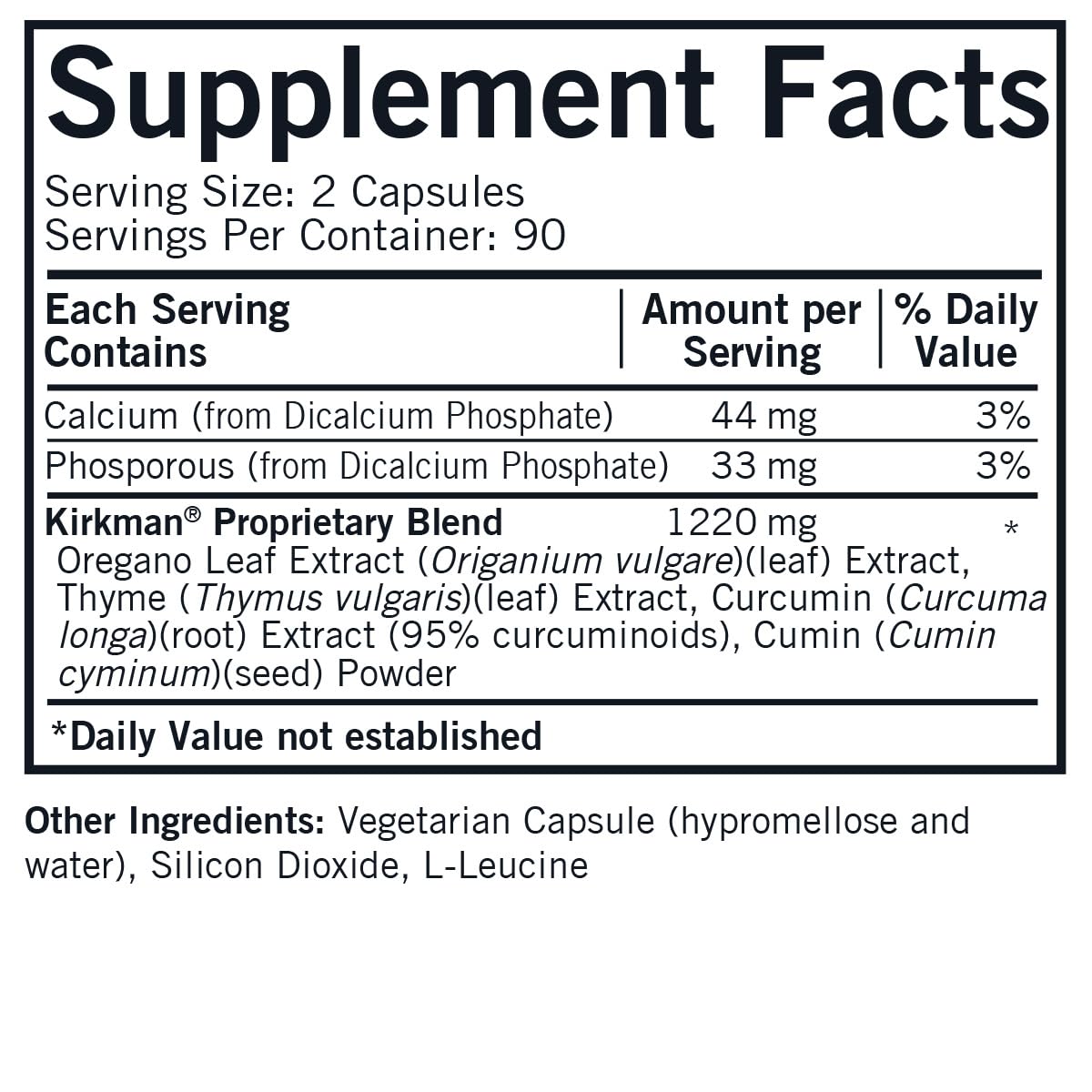 Kirkman CD-Herbal - Hypoallergenic -180 Vegetarian Capsules KirkmanAu supplements