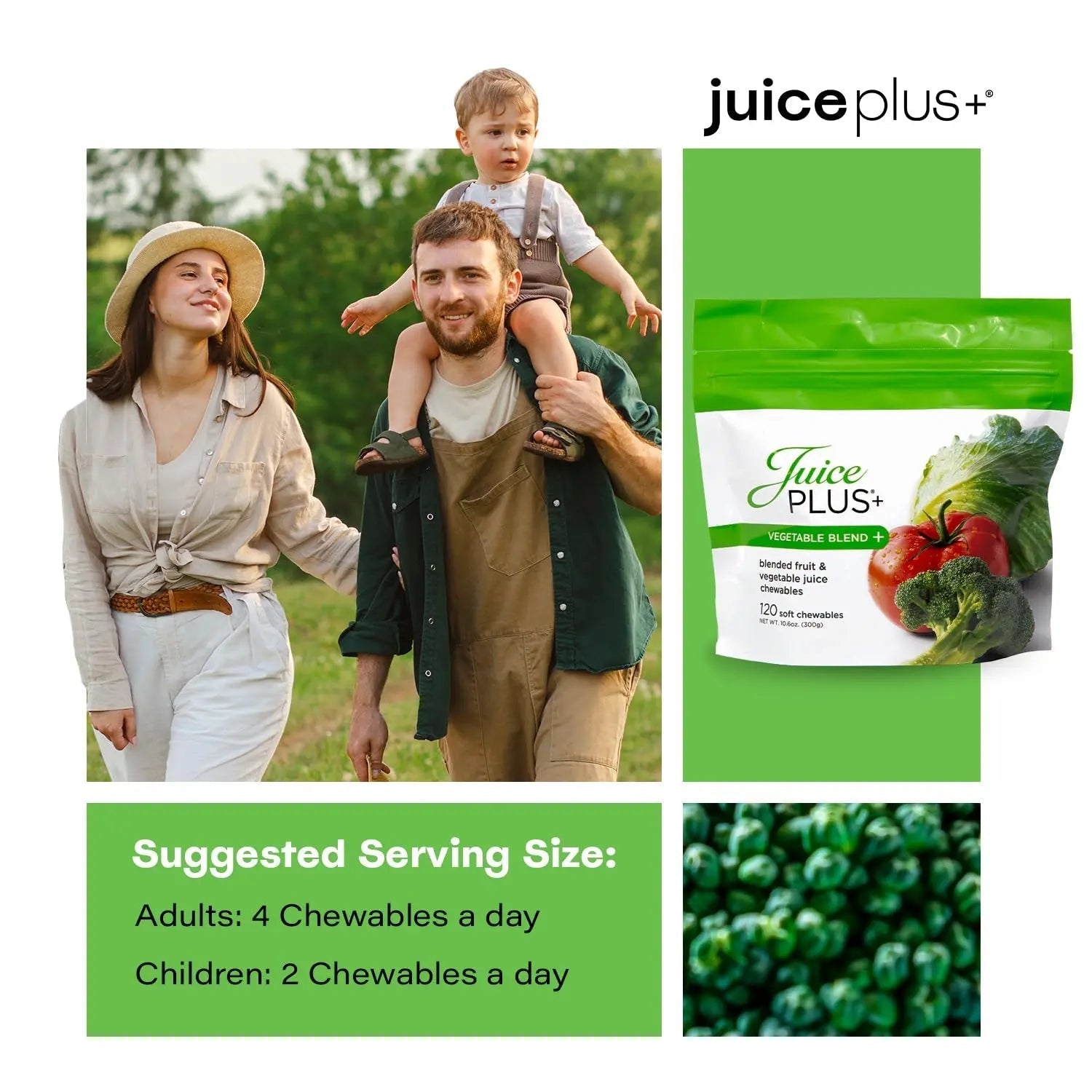 JuicePlus+ Vegetable Blend Soft Chews (Chewables) - Delicious Vegan Gummies with 11 Nutrient-Rich Vegetables for Daily Wellness! Juice Plus+Au supplements