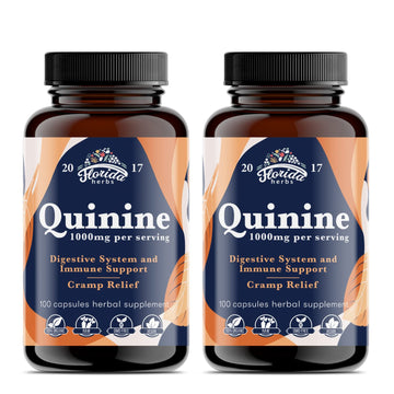 Leg Cramps Support Organic Pills - 1000 mg - Quinine Tablets for Cramp Defense FLORIDA HERBSUS supplements