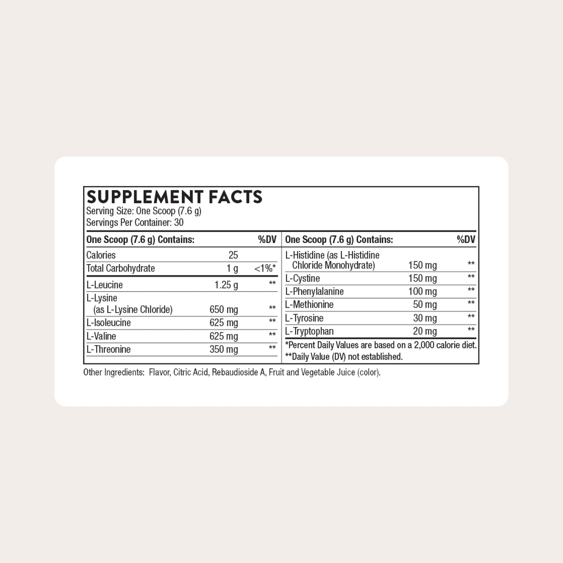 THORNE - Amino Complex - Clinically-Validated EAA and BCAA Powder for Pre or Post-Workout - Promotes Lean Muscle Mass & Exercise Recovery* - NSF Certified for Sport - 30 Servings - 8.0 Oz - Berry THORNEAu supplements