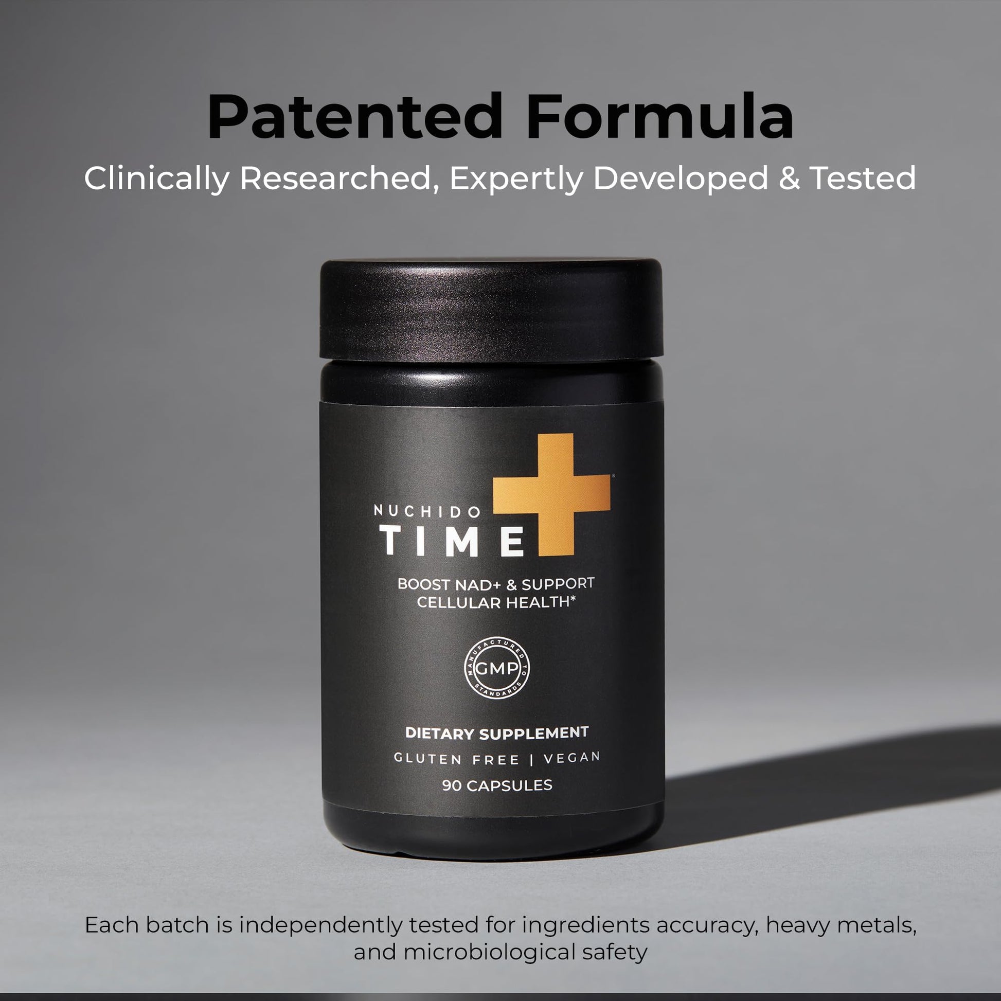 Nuchido Time+ NAD Supplement for Men & Women - Advanced Formula for Healthy Aging, Energy, Focus, Cellular Health & Longevity - Nicotinamide, Alpha Lipoic Acid, Quercetin - 90 Capsules Nuchido Time+Au supplements