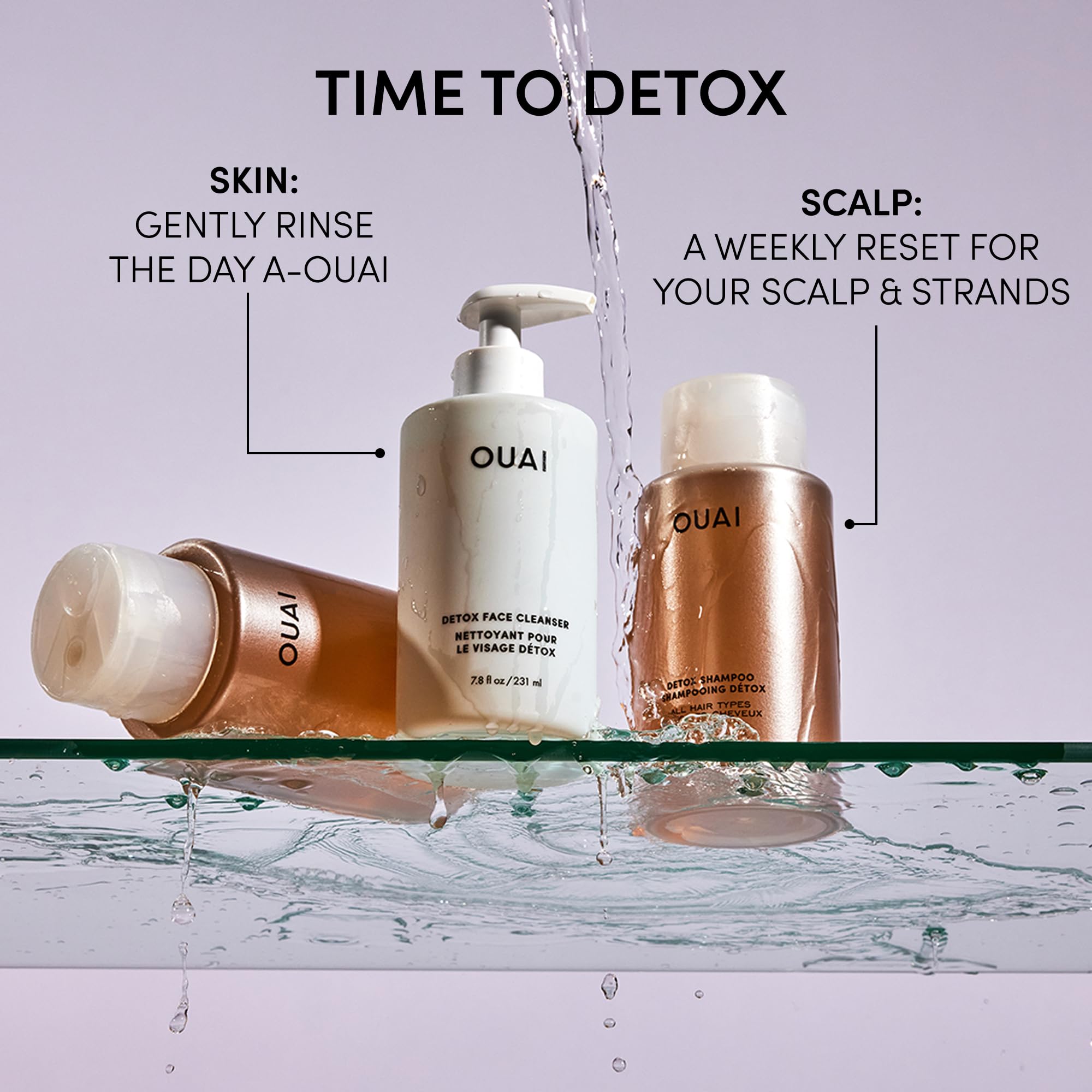 OUAI Detox Facial Cleanser - Deep Cleansing Face Wash with Glycolic Acid, Niacinamide & PHA - Removes Sweat, Dirt & Oil Without Drying - Gentle Face Cleanser for Post-Workout (7.8 Fl Oz) OUAIAu supplements