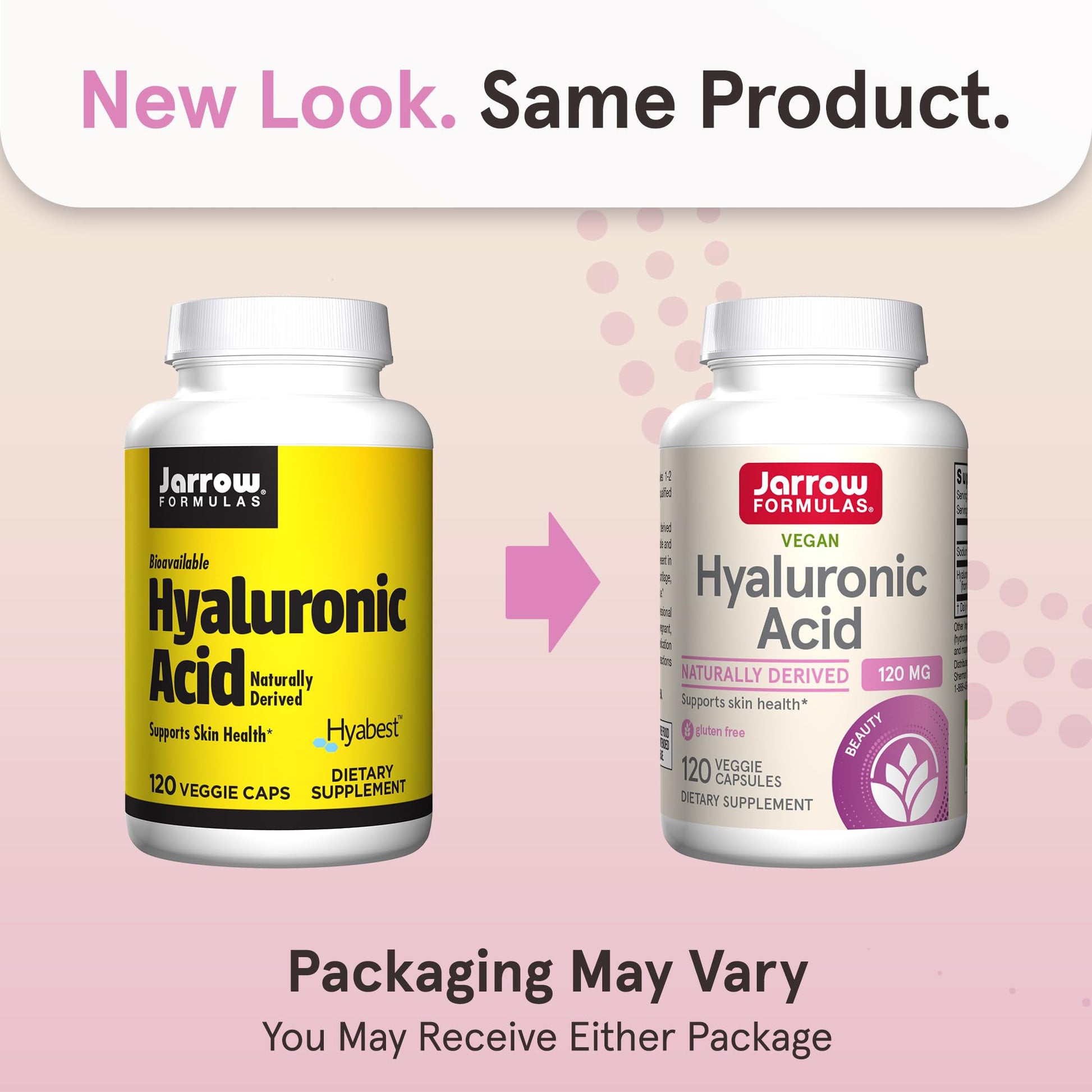 Jarrow Formulas® Hyaluronic Acid 120 mg, Dietary Supplement, Skin Health Support, 120 Veggie Capsules, Up to 60 Day Supply Jarrow FormulasAu supplements