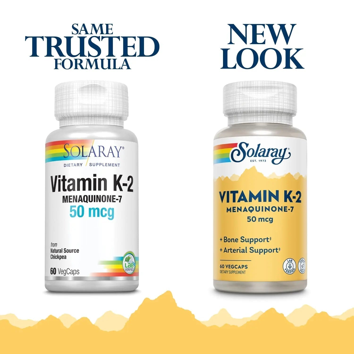 SOLARAY Vitamin K-2 as MK-7 50 mcg - Vitamin K2 MK7 Supplement for Bone Health Support, Vit K2 as Menaquinone for Women and Men - 60 Vegan Capsules SOLARAYAu supplements