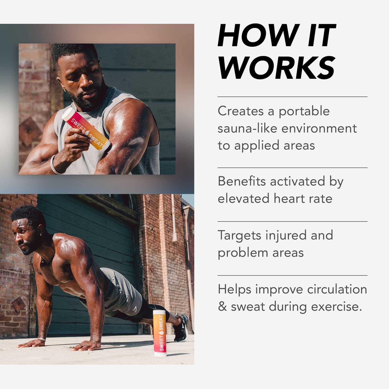 Sweet Sweat Workout Enhancer Roll-On Gel Stick - Sweat Harder and Faster Sports ResearchAu supplements