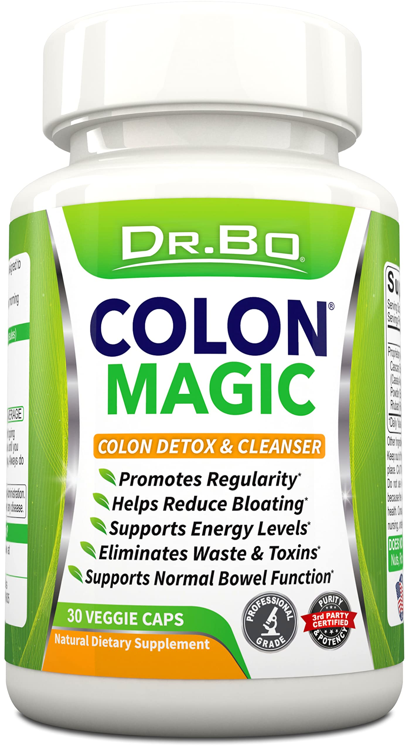 Colon Cleanse Detox Formula - Natural Bowel Cleanser Pills for Intestinal Bloating & Fast Digestive DR. BOUS supplements