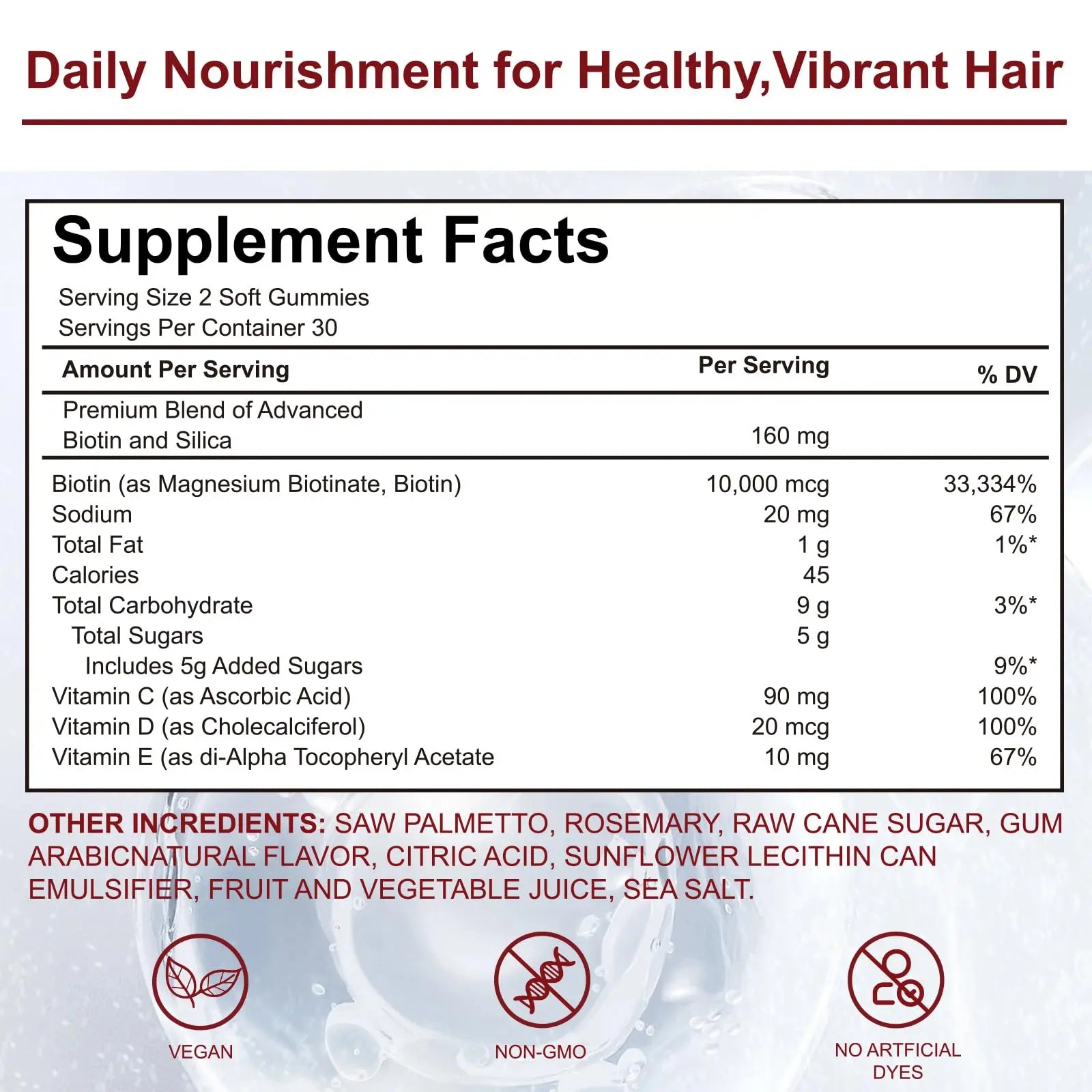 YYLLYY Hair Growth Vitamins Gummies | with Biotin, Vitamin C & E, Botanical Extracts | Supports Healthy Hair Growth & Strength, Skin & Nail Care YYLLYYAu supplements