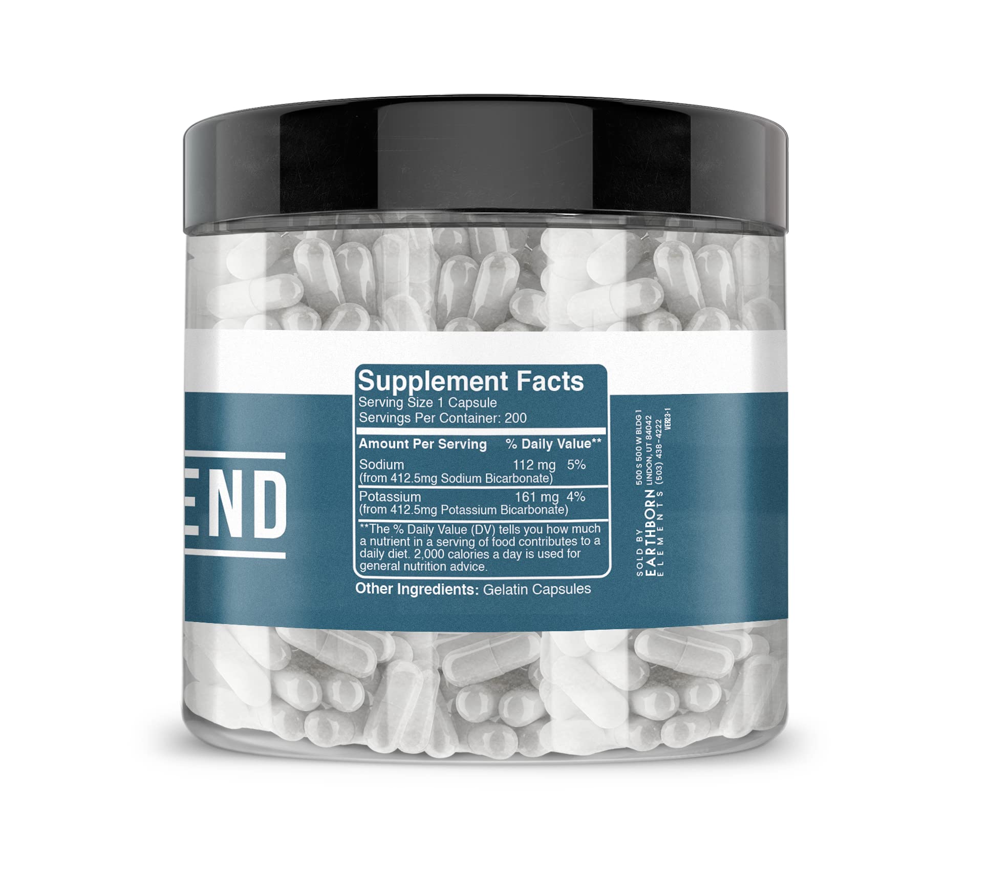 Earthborn Elements Bicarb Blend 200 Capsules, Pure & Undiluted, No Additives Earthborn ElementsAu supplements