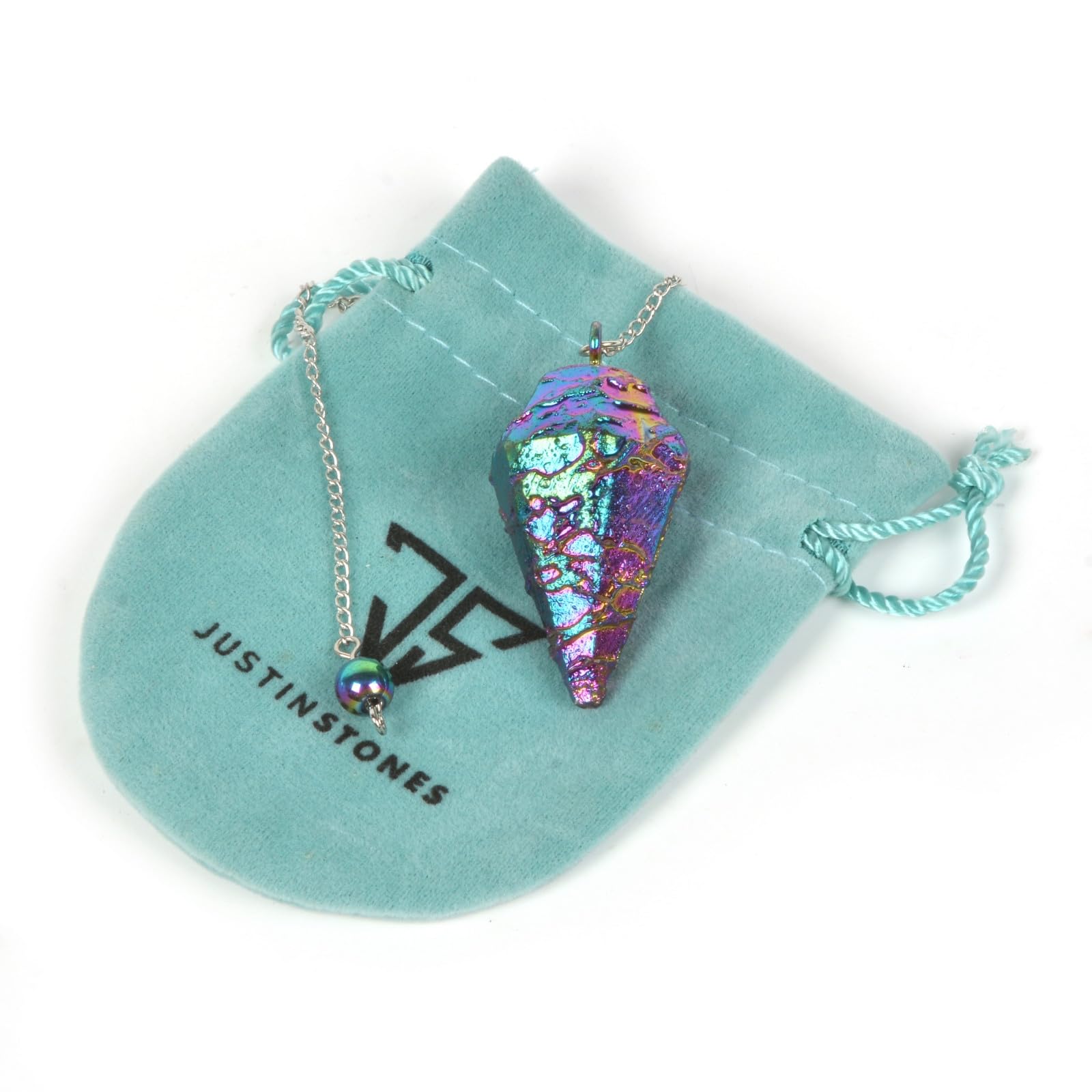 JUSTINSTONES Metallic Rainbow Coated Dragon Blood Fossil Gemstone Rock Crystal Hexagonal JUSTINSTONESAu supplements