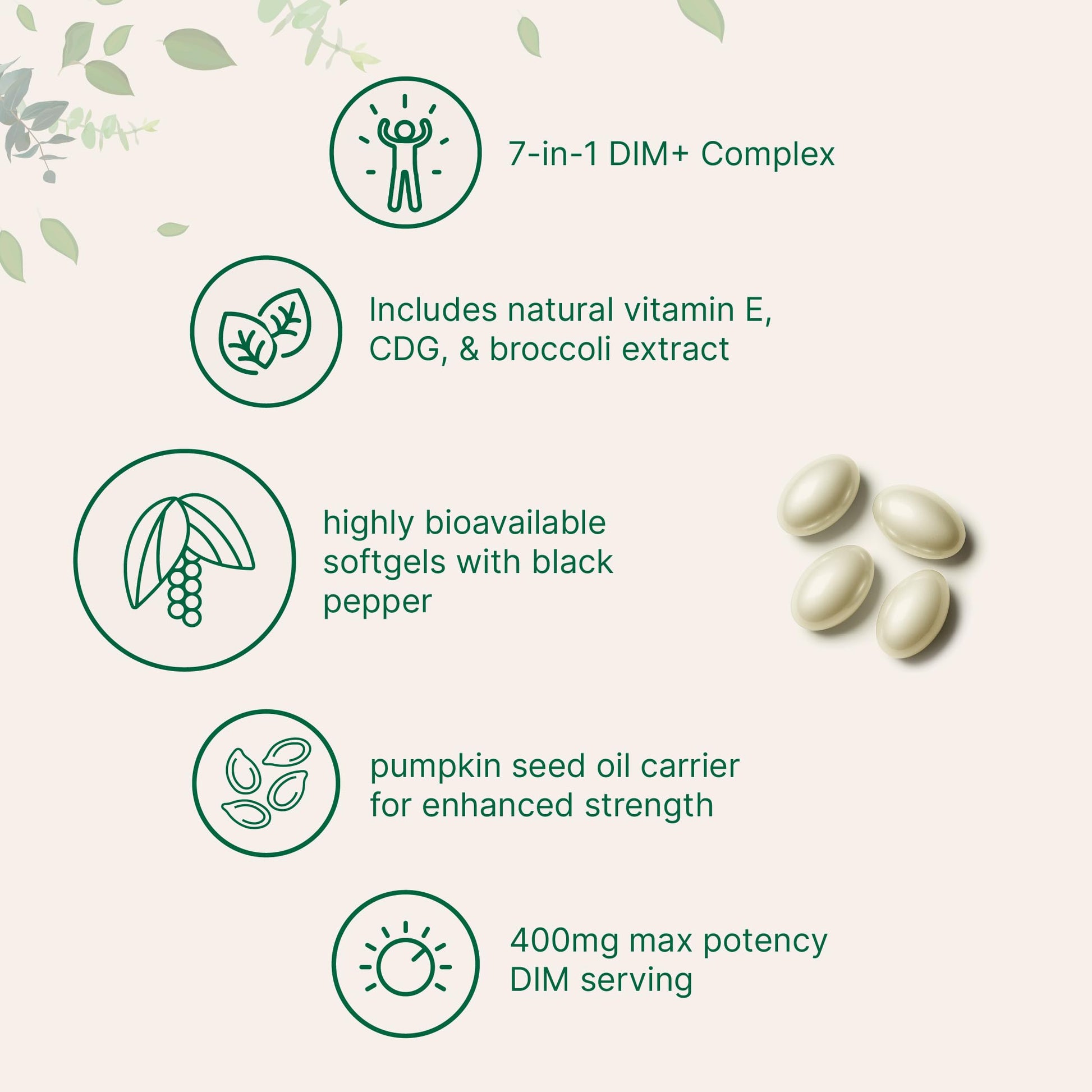 Micro Ingredients DIM+ Supplement 400mg for Men & Women | 240 Softgels with Pumpkin Seed Oil | Highly Bioavailable 7-in-1 Complex with Vitamin E, CDG, Broccoli & Black Pepper Extract Micro IngredientsAu supplements