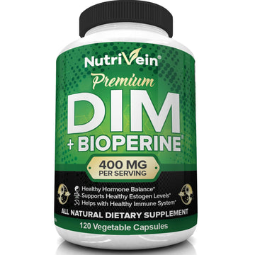 Nutrivein DIM Supplement 400mg Diindolylmethane Plus Bioperine - Maintain Hormone NutriveinAu supplements