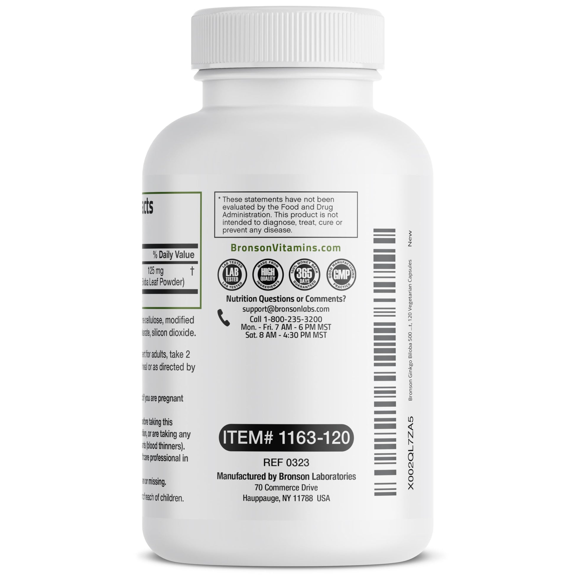 Bronson Ginkgo Biloba Extra Strength 125mg (4:1 Extract) Equivalent to 500mg BronsonAu supplements