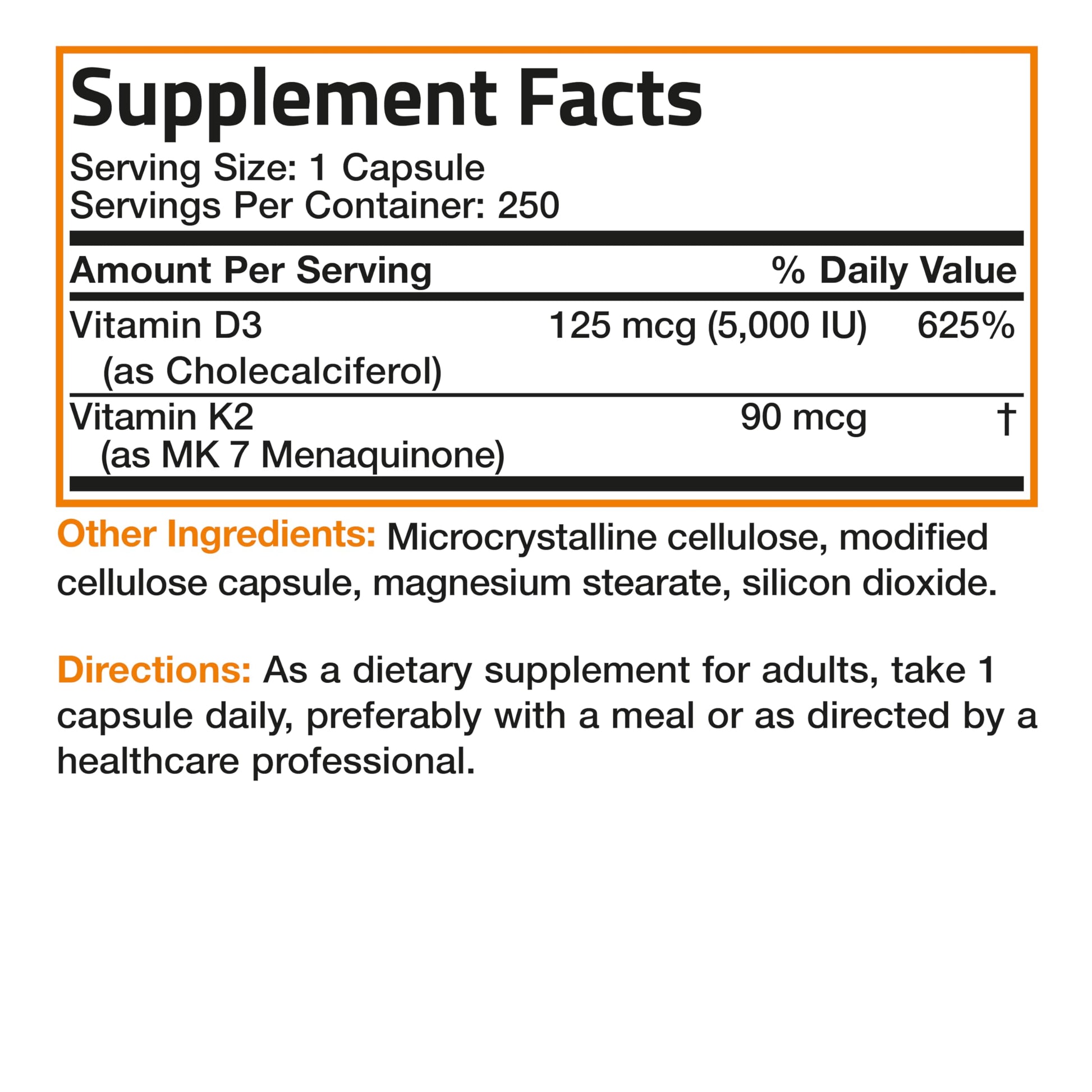 Bronson Vitamin K2 (MK7) with D3 Supplement Bone and Heart Health Non-GMO BronsonAu supplements