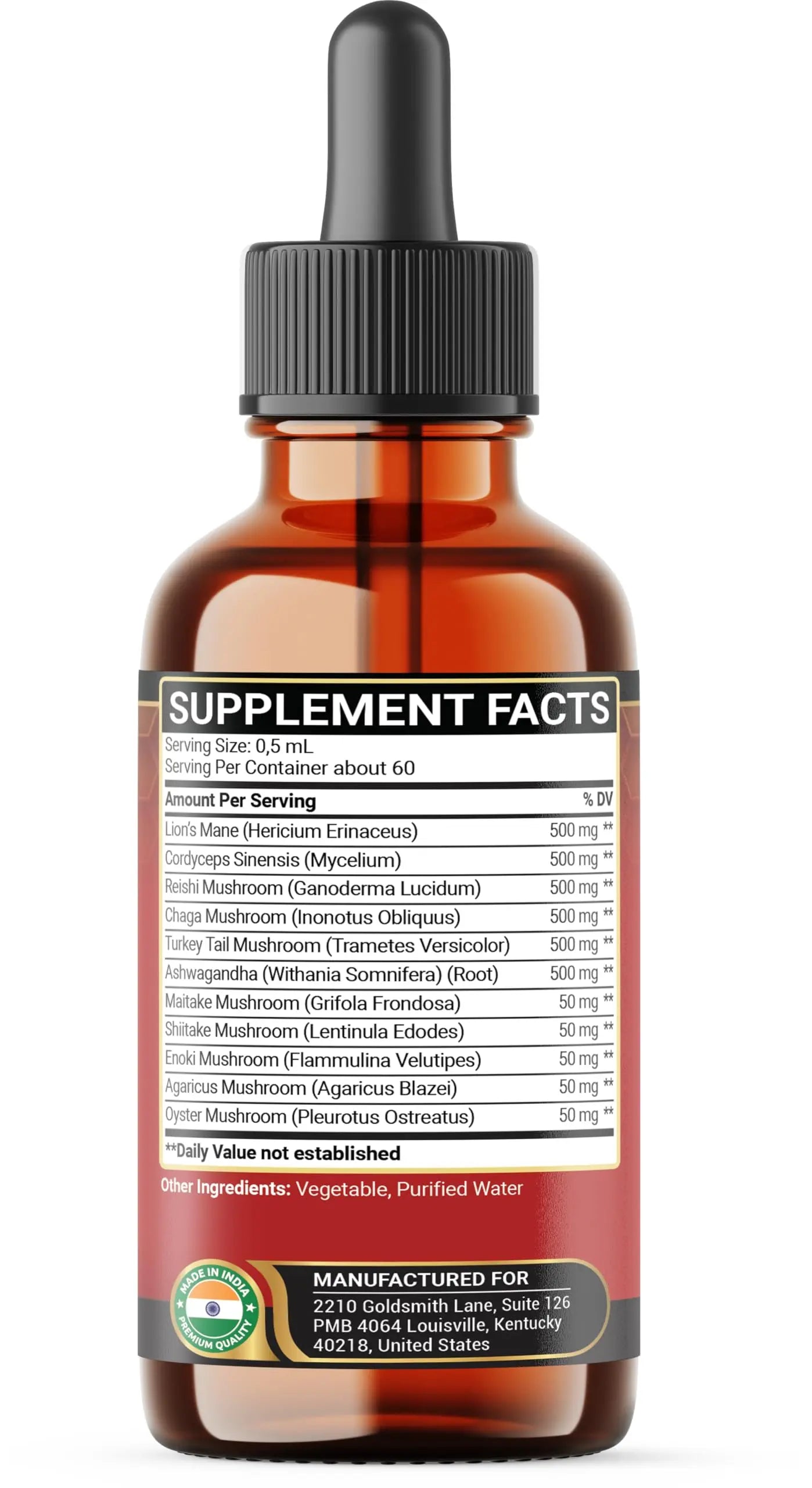Penhoment 6in1 Sea Moss Drops with Black Seed Oil Irish Seamoss, Ashwagandha, Burdock Root & Bladderwrack - 1FL Oz - 30 Day Supply Penhomentnz supplements