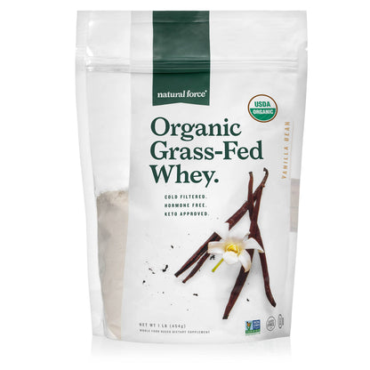 Natural Force Grass Fed Organic Whey Protein Powder – Non GMO Verified, Humane Natural ForceUS supplements