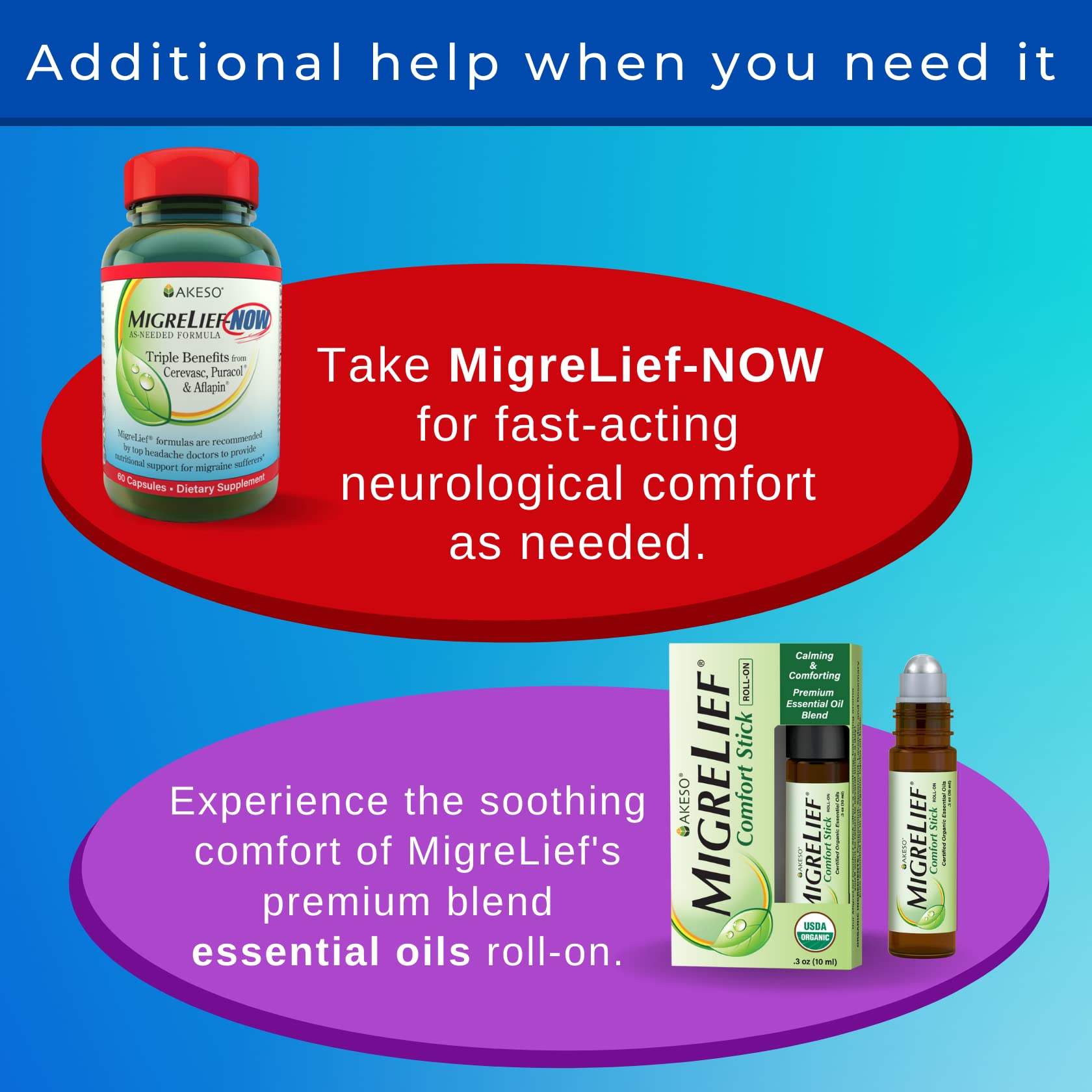MigreLief-Now Fast-Acting Formula, As-Needed Nutritional Support for Migraine and Headache Sufferers - 60 Vegetarian Capsules MigreLiefAu supplements