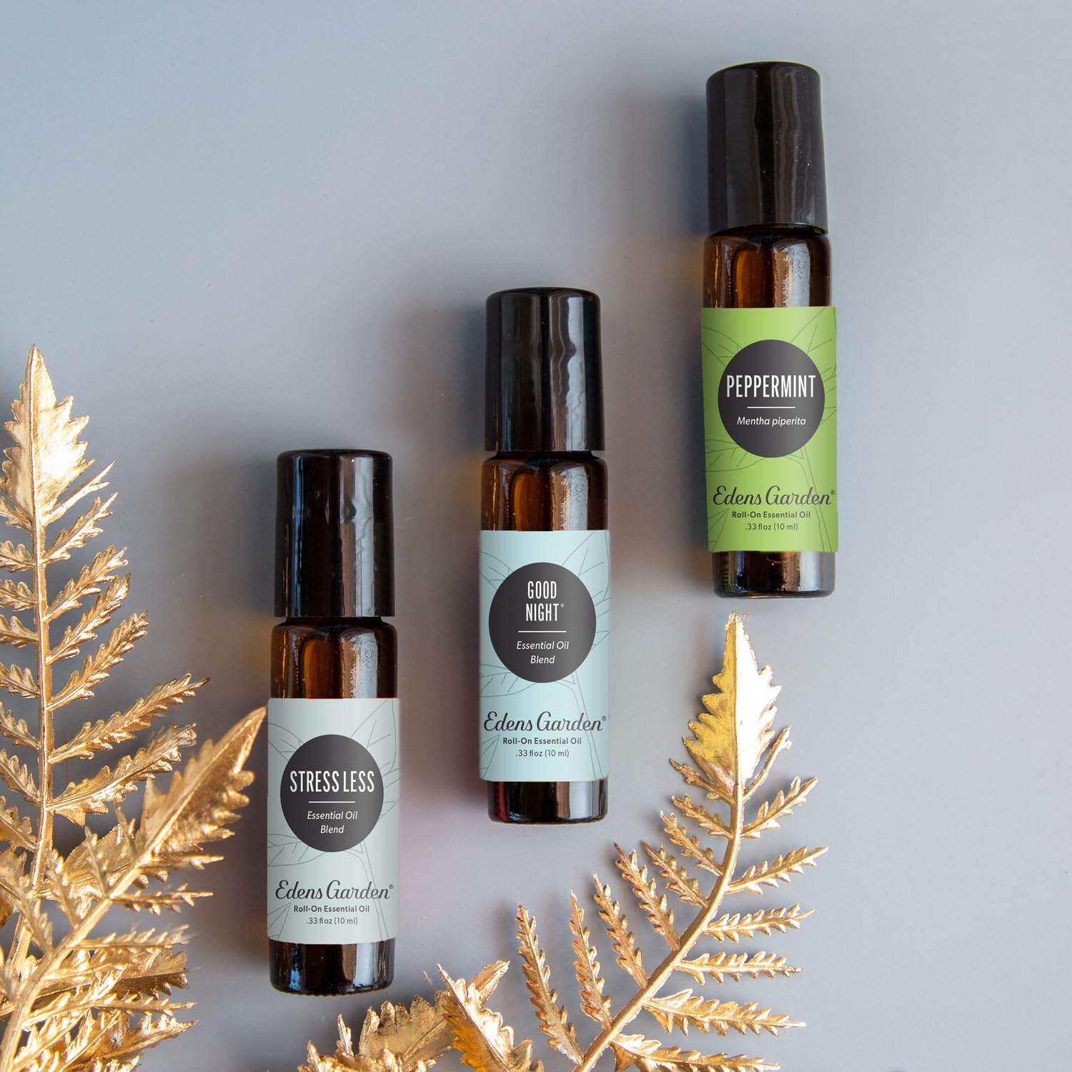 Edens Garden Essential Oil Roll-On Set (Good Night, Peppermint, Stress Less)- Aromatherapy Roller Edens GardenAu supplements