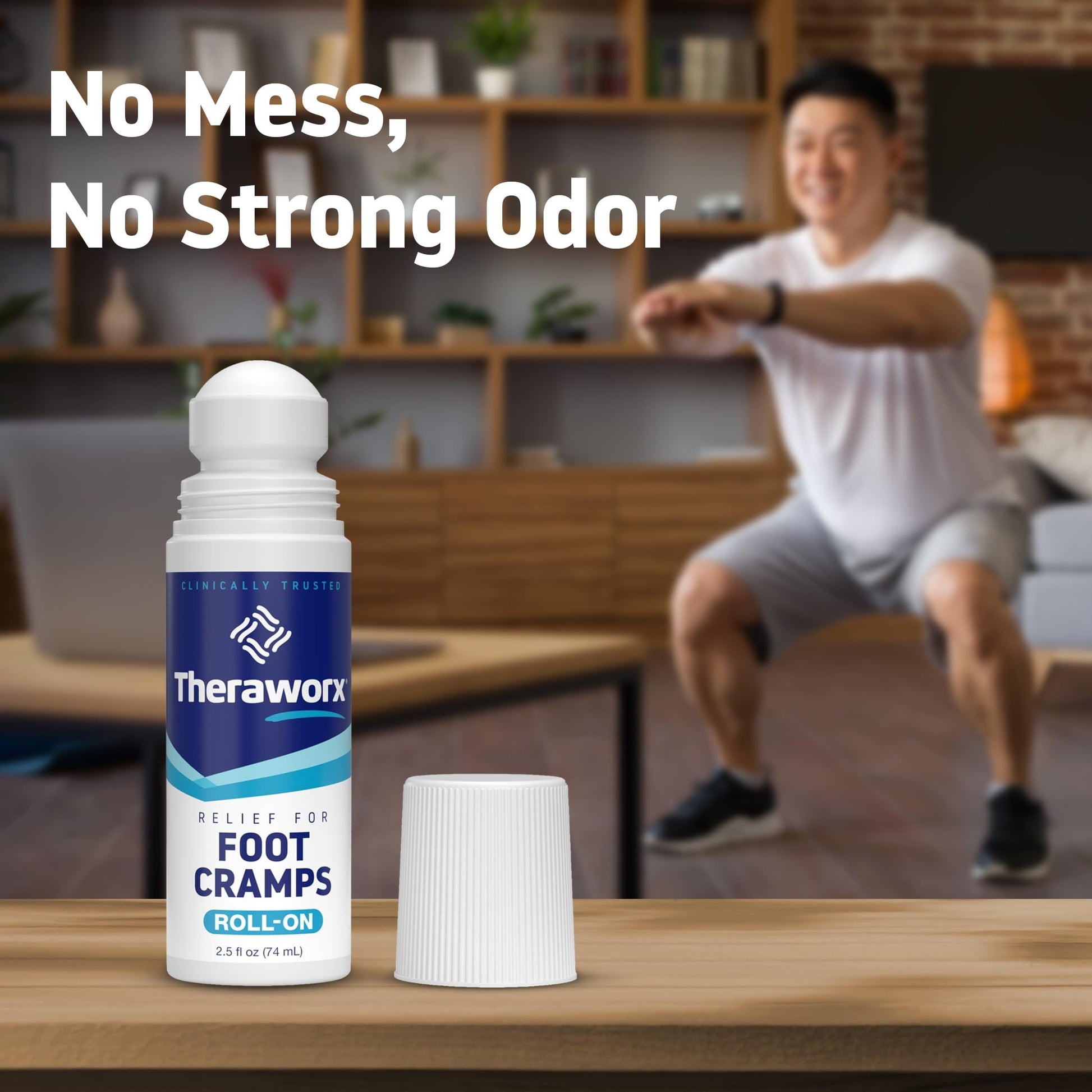 Theraworx Relief for Foot Cramps, Fast-Acting Foot Cramp Relief Roll-On - 2.5 Oz - 1 Count TheraworxAu supplements