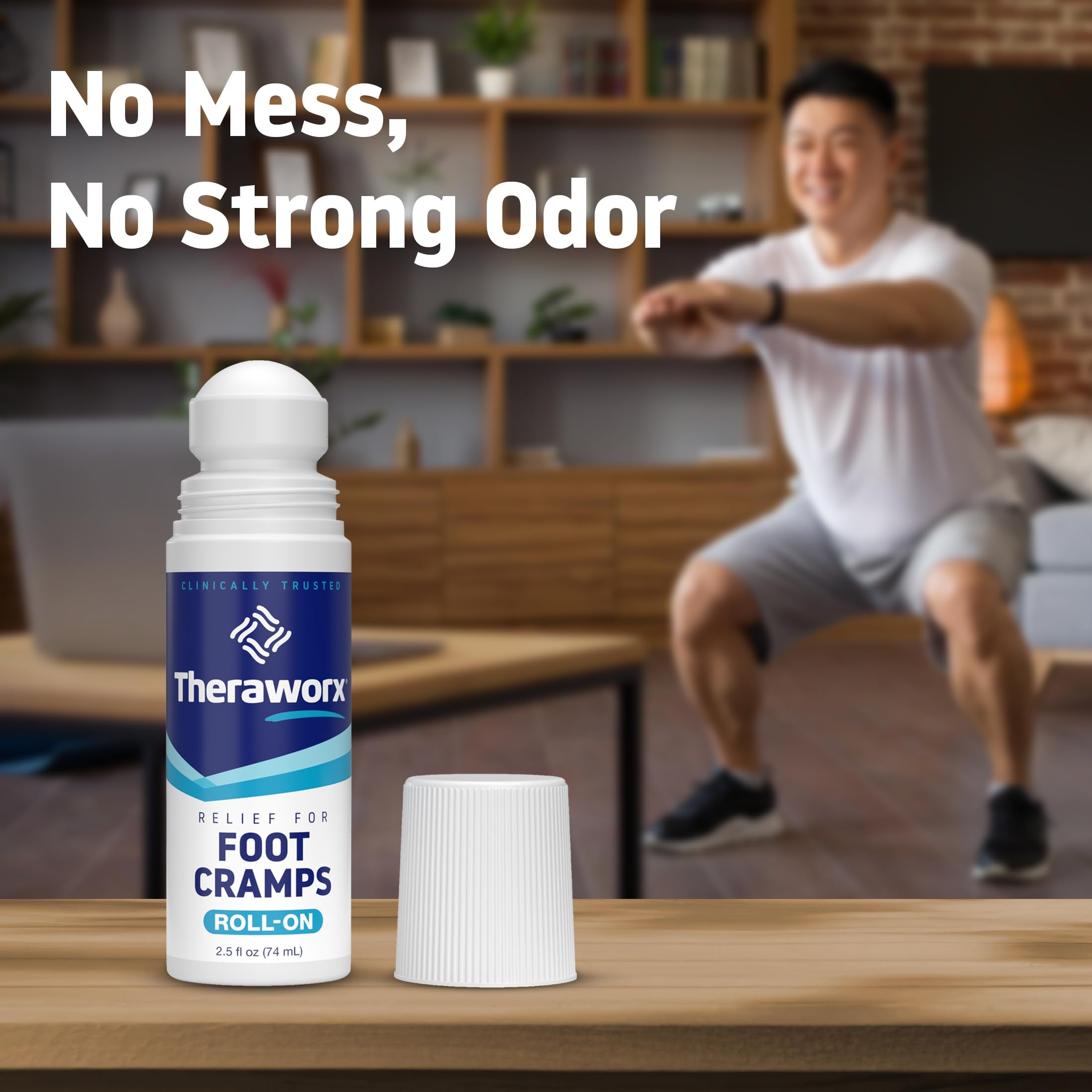 Theraworx Relief for Foot Cramps, Fast-Acting Foot Cramp Relief Roll-On - 2.5 Oz - 1 Count TheraworxAu supplements