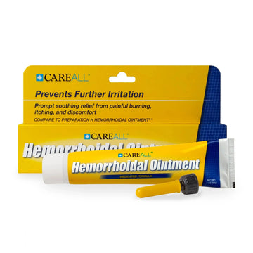 CareAll Hemorrhoidal Ointment 2.0 oz with Applicator. Helps Relieve Burning, Itching, and Discomfort Associated with Inflamed Hemorrhoidal Tissues. Dye, Phthalate, and Fragrance Free CareAllAu supplements
