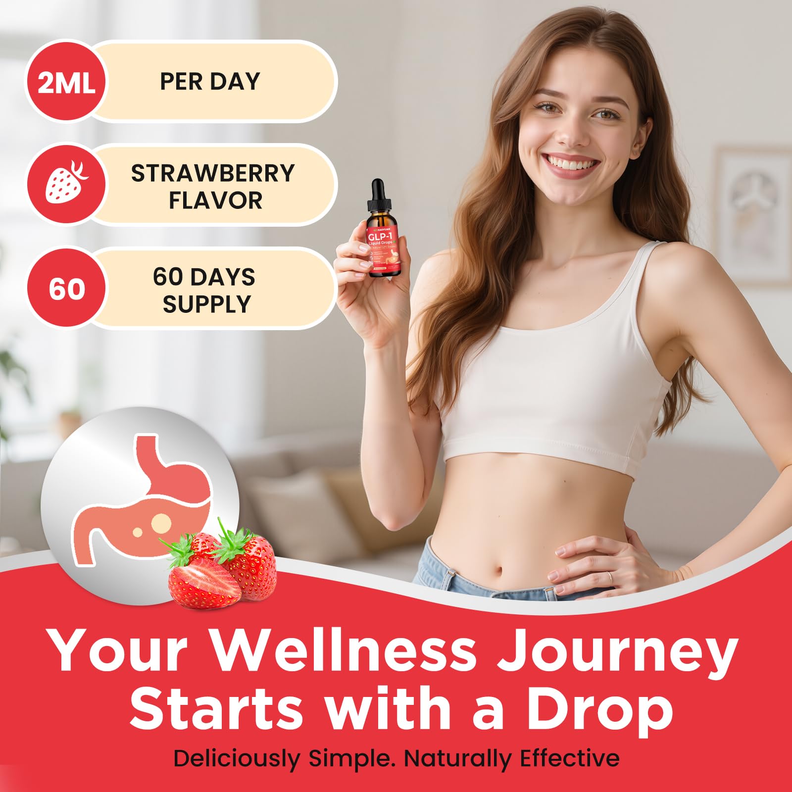 2 Pack GLP-1 Supplement, 16-in-1 GLP-1 Liquid Drops with Berberine, Ceylon Cinnamon, Green Tea, Chromium & Resveratrol, Naturally GLP 1 Support for Metabolism, Gut Digestion, Stawberry Flavor, 4 Fl Oz GZ HAOYUANAu supplements