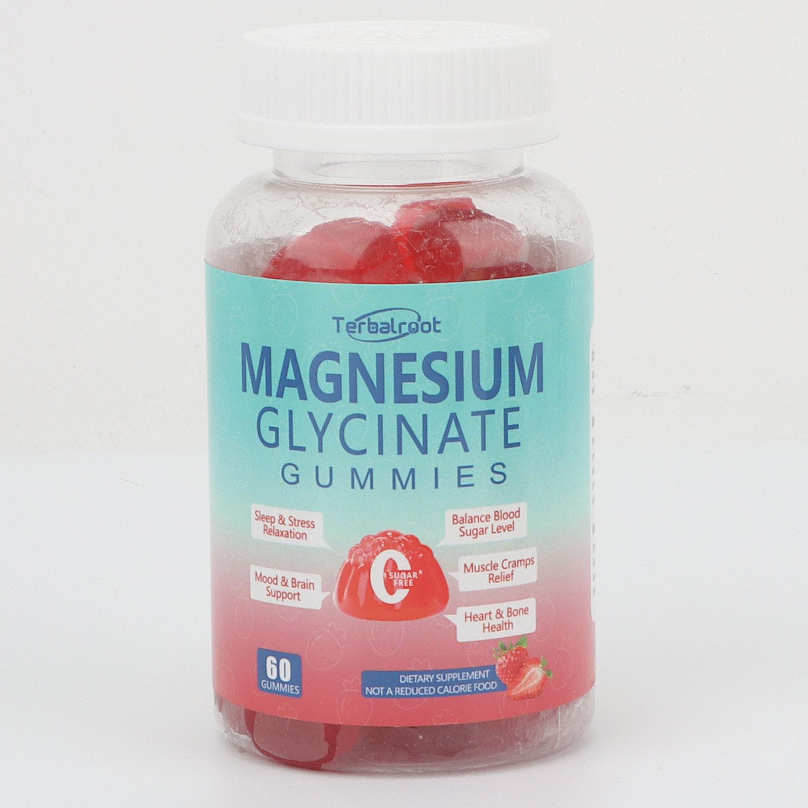 Magnesium Glycinate Gummies 400mg, Sleep & Relaxation Support, Sugar Free Vegan Magnesium Gummies for Adults Magnesium Supplements for Muscle Cramps, Stress Relief, Calm Mood,High Absorption, 60 Count TerbalrootAu supplements
