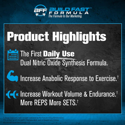 VASOBLITZ Award Winning Dual Nitric Oxide Pre Workout with NO3T Arginine Nitrate BFF Build Fast FormulaUS supplements