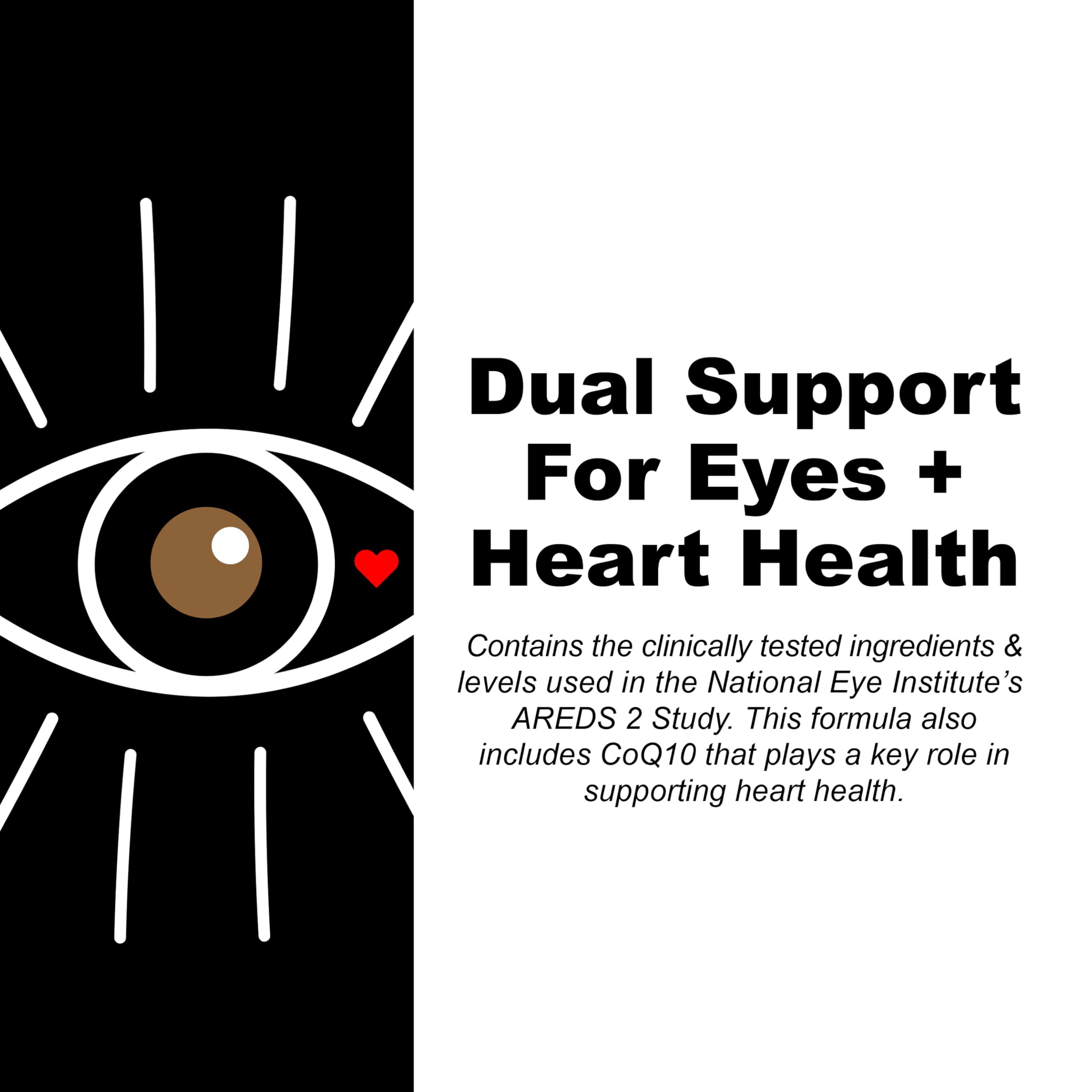 Generic4ME AREDS 2 SoftGels, 100 mg CoQ10 for Heart Health, 500 mg Vitamin C, 400 IU Vitamin E, 10 mg Lutein, 2 mg Zeaxanthin, 80 mg Zinc, 2 mg Copper - Supports Eye Health - 100 Mini SoftGels Generic4MEAu supplements