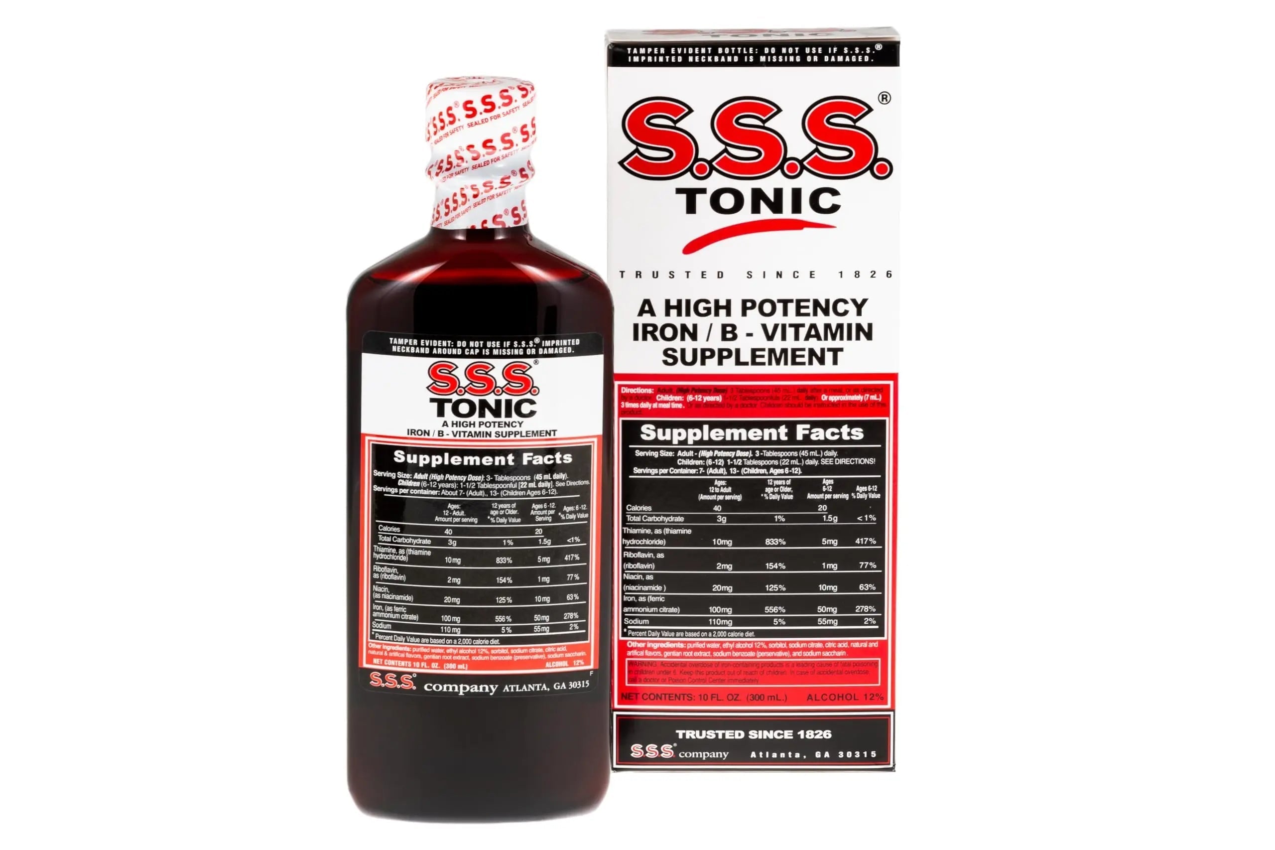 S.S.S. Tonic, Iron and Vitamin B Supplement, High Potency Vitamins, Bottle,10 Fl Oz (Pack of 1) S.S.S. CO.Au supplements