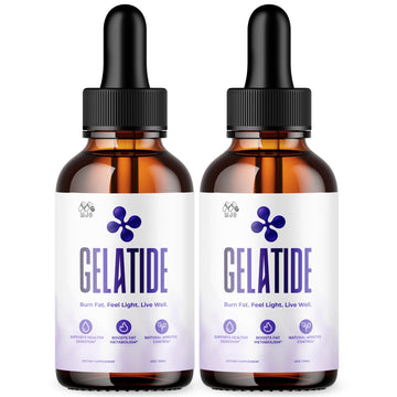 (2 Pack) Gelatide Drops, Official Gelatide Health Support Formula with All Natural Ingredients, Advanced Active Lifestyle Support Supplement Max Strength Vitamin Formula for Women & Men (60 Servings) MJOAu supplements