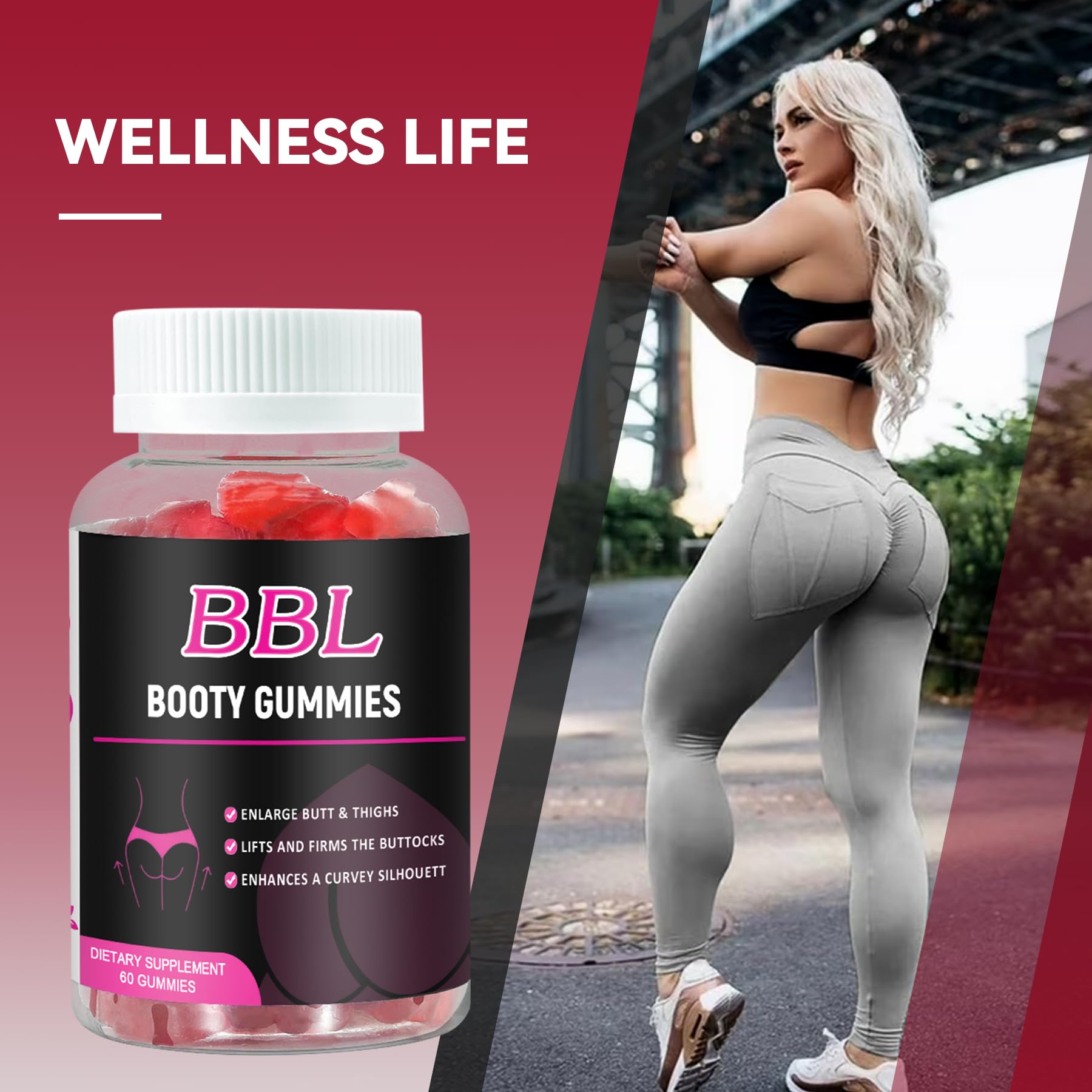 Aromlife BBL Gummies for Women, 60 Count Bear Shape Booty Gummies with Herbal Ingredients, BBL Vitamin Gummy with Fenugreek, Asian Ginseng, Motherwort, Saw Palmetto, Anise Seed & Vitamin C AromlifeAu supplements