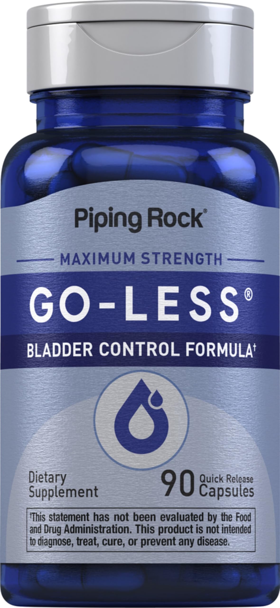 Piping Rock Bladder Control Pills for Women and Men | 90 Capsules | Maximum Strength Formula | Pumpkin Seed Extract | Non-GMO, Gluten Free Supplement Piping RockAu supplements